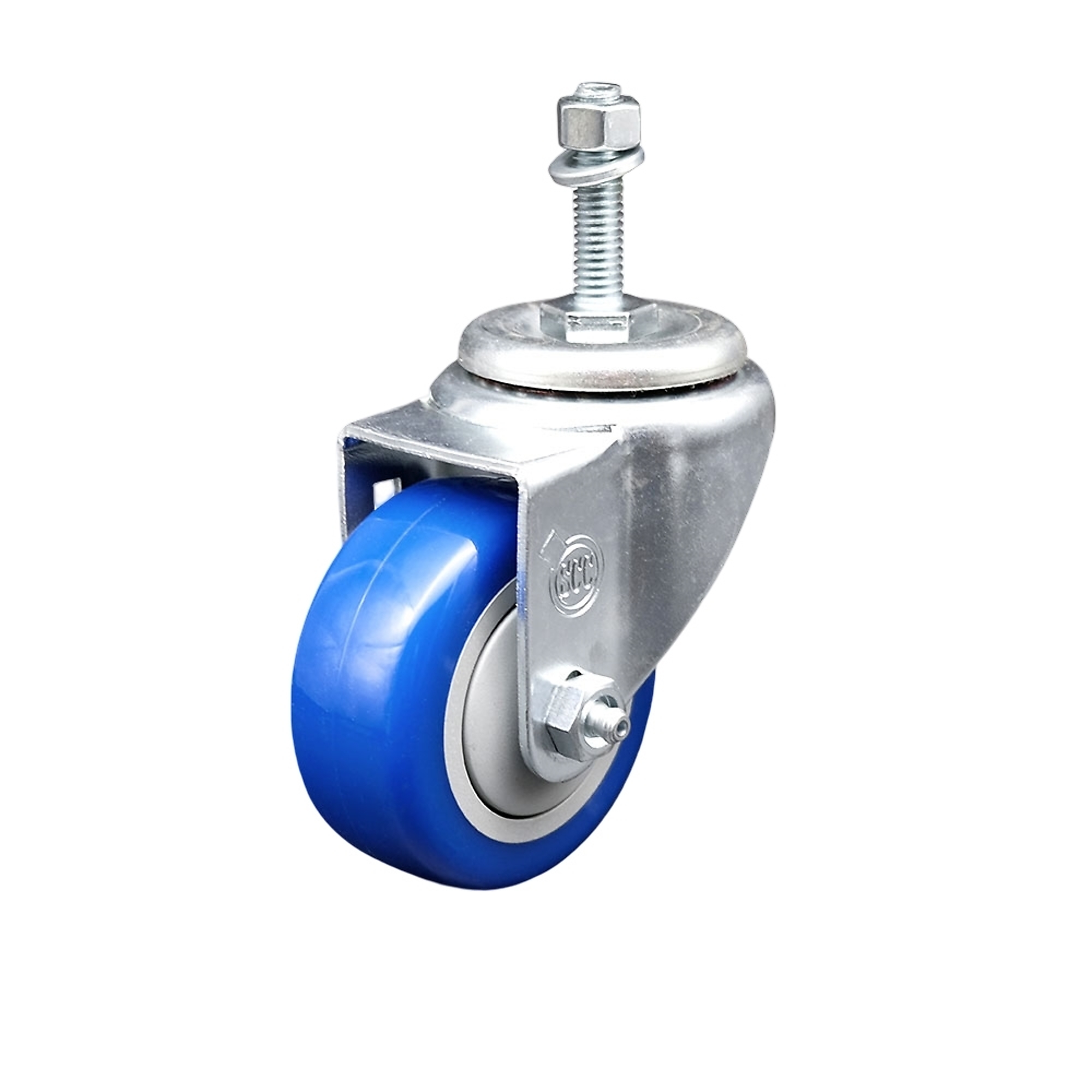 Service Caster, 3 1/2Inch x 1 1/4Inch Stem Caster, Wheel Diameter 3.5 in, Caster Type Swivel, Package (qty.) 1, Model SCC-TS20S3514-PPUB-BLUE-381615