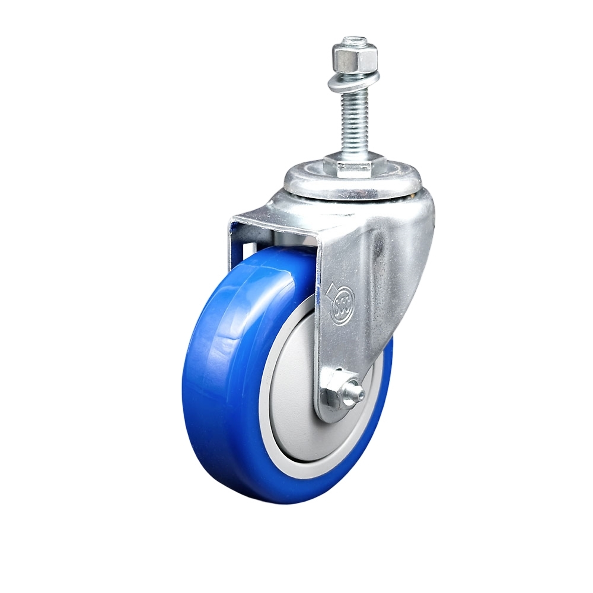 Service Caster, 4Inch x 1 1/4Inch Stem Caster, Wheel Diameter 4 in, Caster Type Swivel, Package (qty.) 1, Model SCC-SSTS20S414-PPUB-BLUE-381615