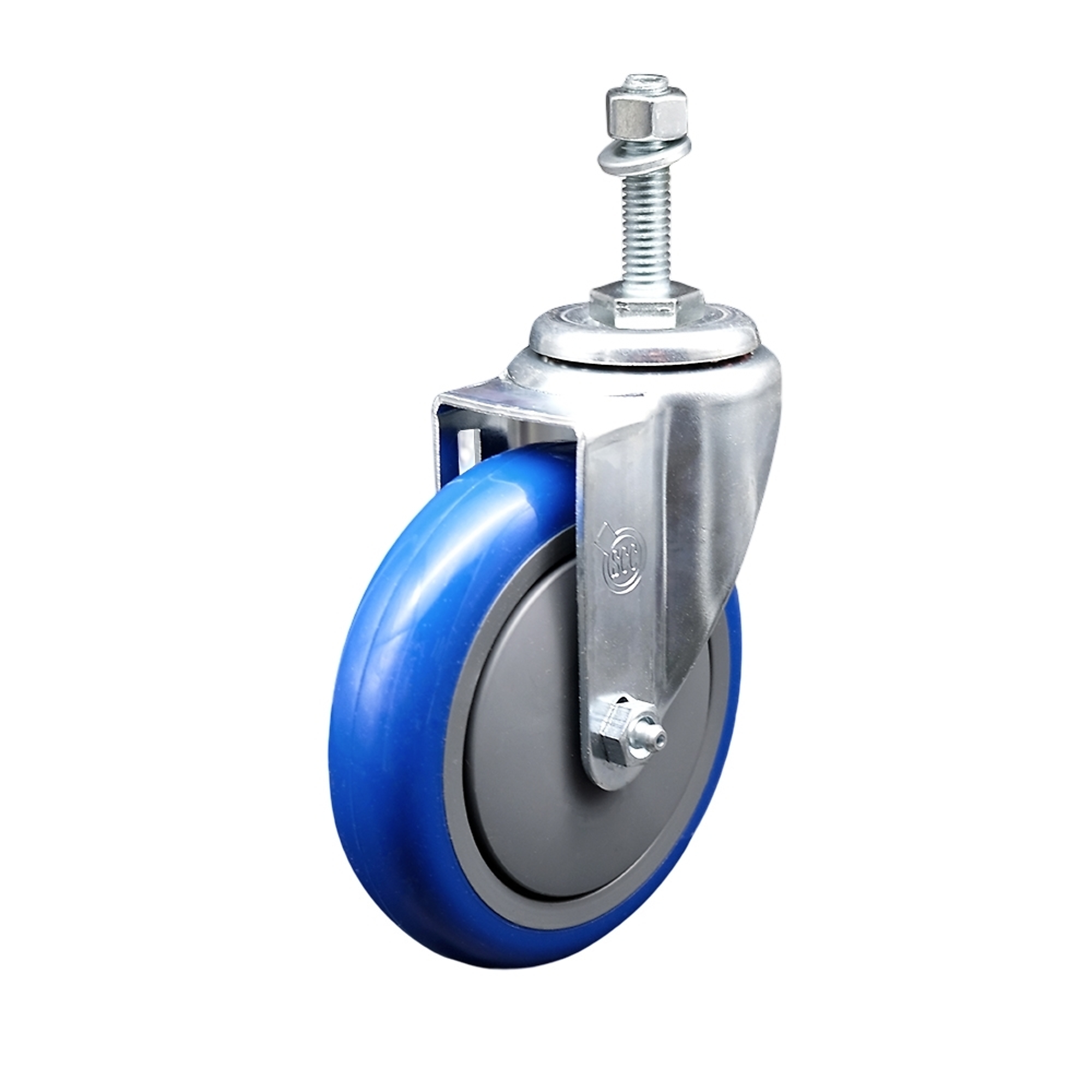 Service Caster, 5Inch x 1 1/4Inch Stem Caster, Wheel Diameter 5 in, Caster Type Swivel, Package (qty.) 1, Model SCC-TS20S514-PPUB-BLUE-381615