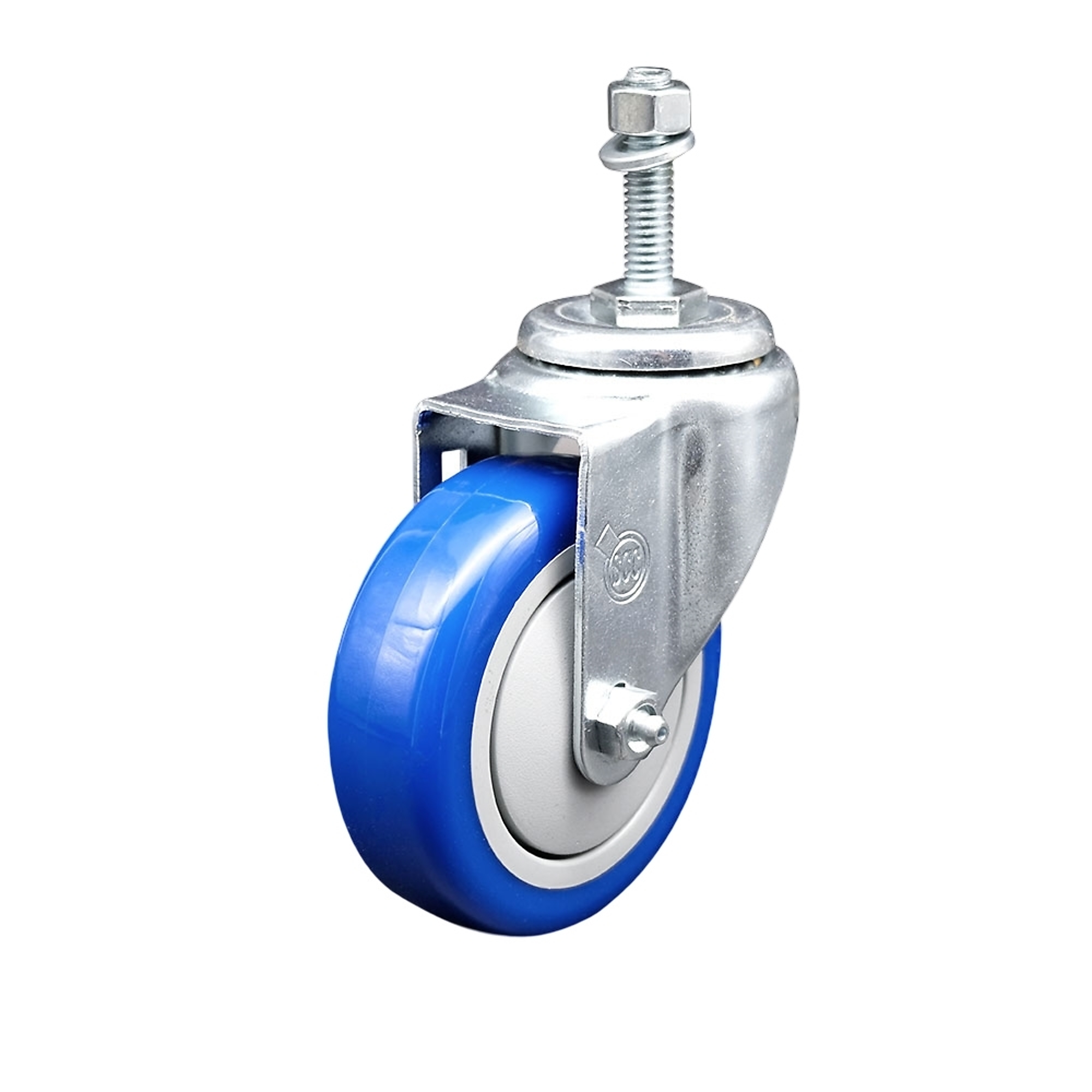 Service Caster, 4Inch x 1 1/4Inch Stem Caster, Wheel Diameter 4 in, Caster Type Swivel, Package (qty.) 1, Model SCC-TS20S414-PPUB-BLUE-M1015