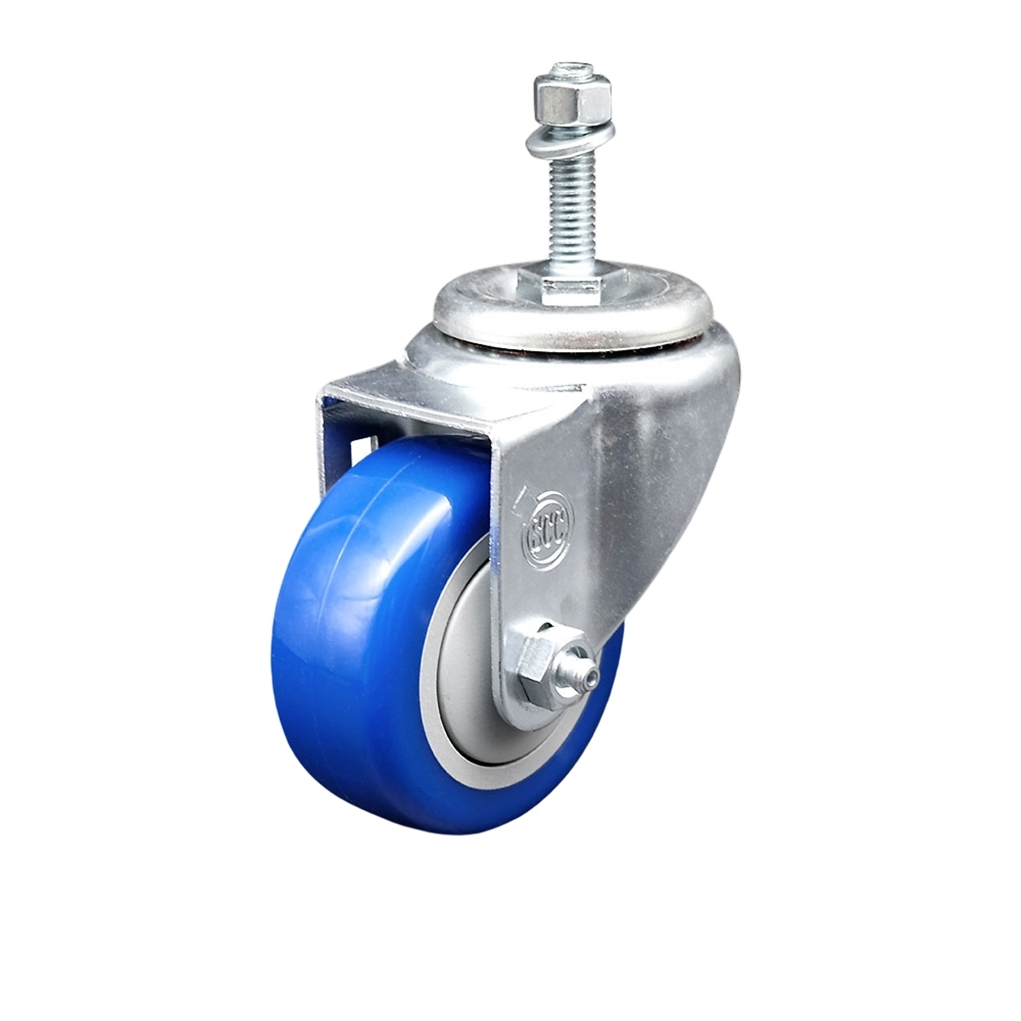 Service Caster, 3 1/2Inch x 1 1/4Inch Stem Caster, Wheel Diameter 3.5 in, Caster Type Swivel, Package (qty.) 1, Model SCC-TS20S3514-PPUB-BLUE-M1015