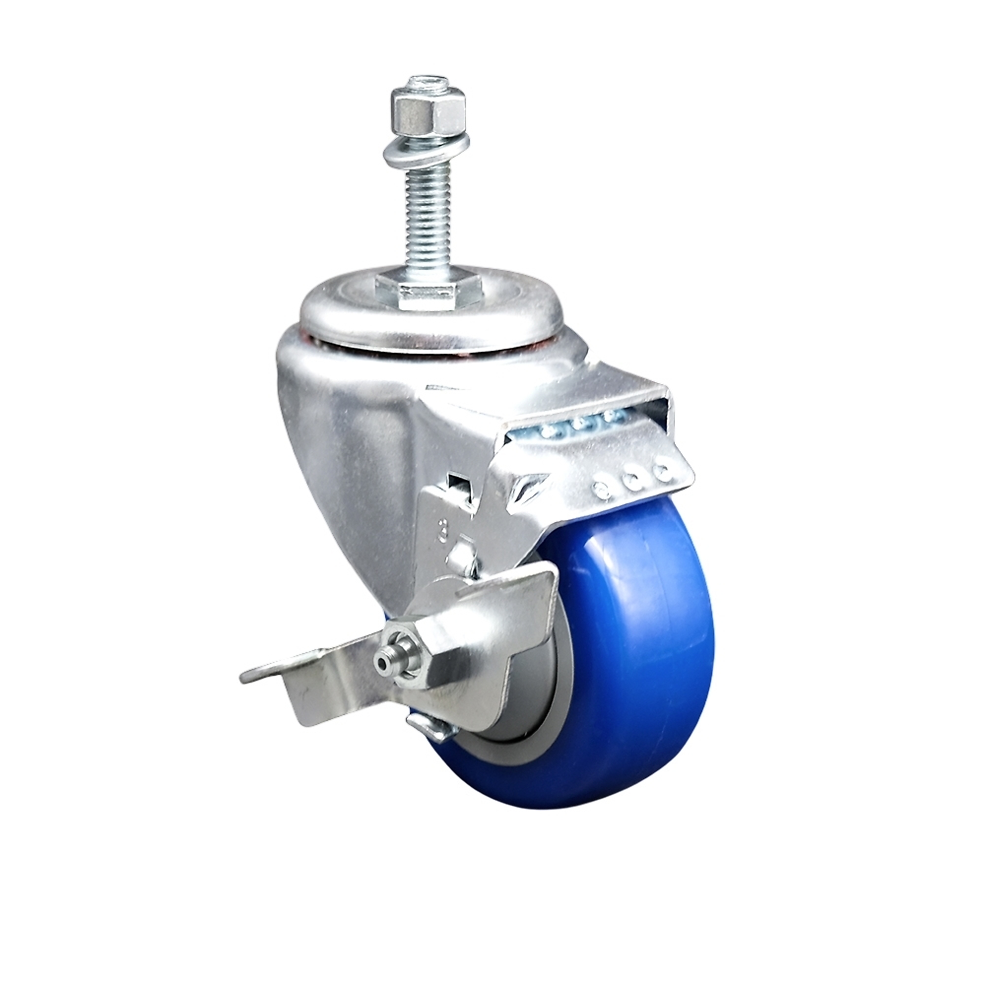 Service Caster, 3 1/2Inch x 1 1/4Inch Stem Caster, Wheel Diameter 3.5 in, Caster Type Swivel, Package (qty.) 1, Model SCC-SSTS20S3514-PPUB-BLUE-TLB-