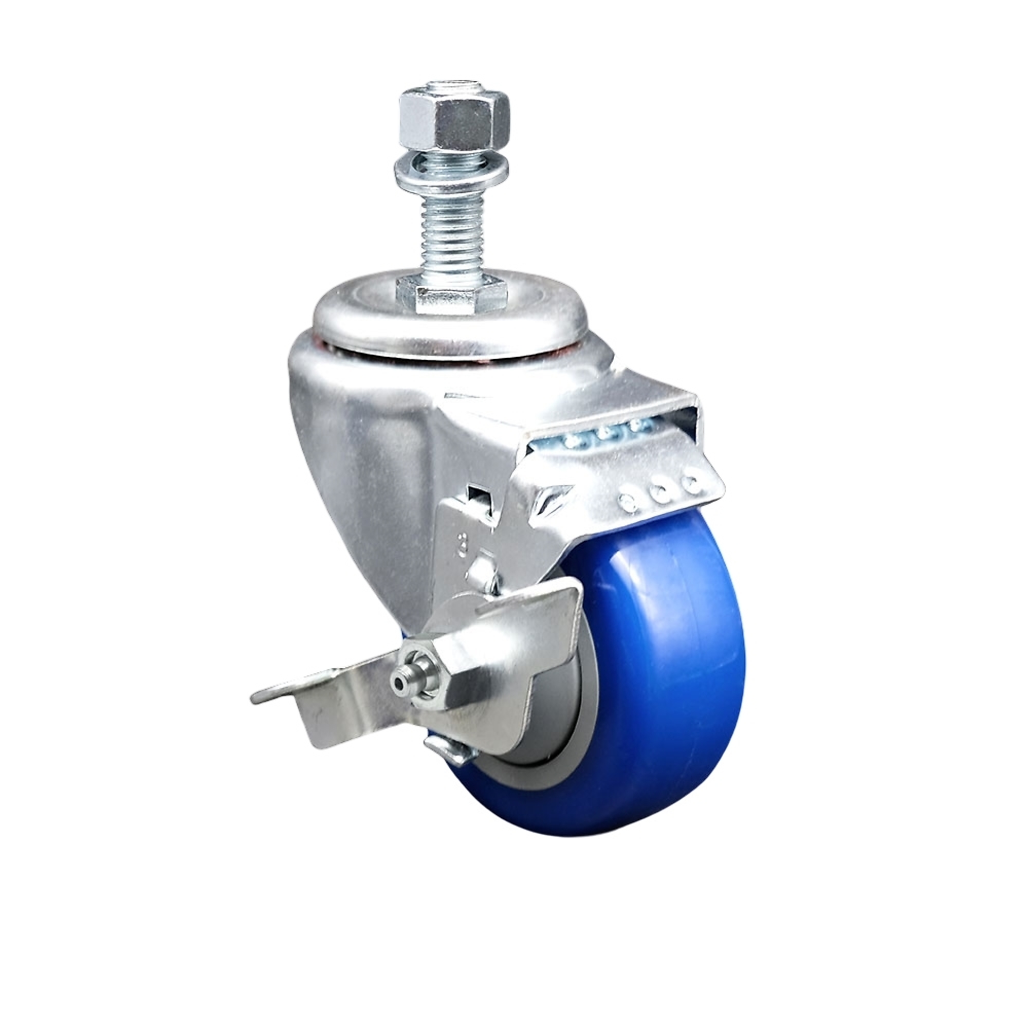 Service Caster, 3 1/2Inch x 1 1/4Inch Stem Caster, Wheel Diameter 3.5 in, Caster Type Swivel, Package (qty.) 1, Model SCC-TS20S3514-PPUB-BLUE-TLB-