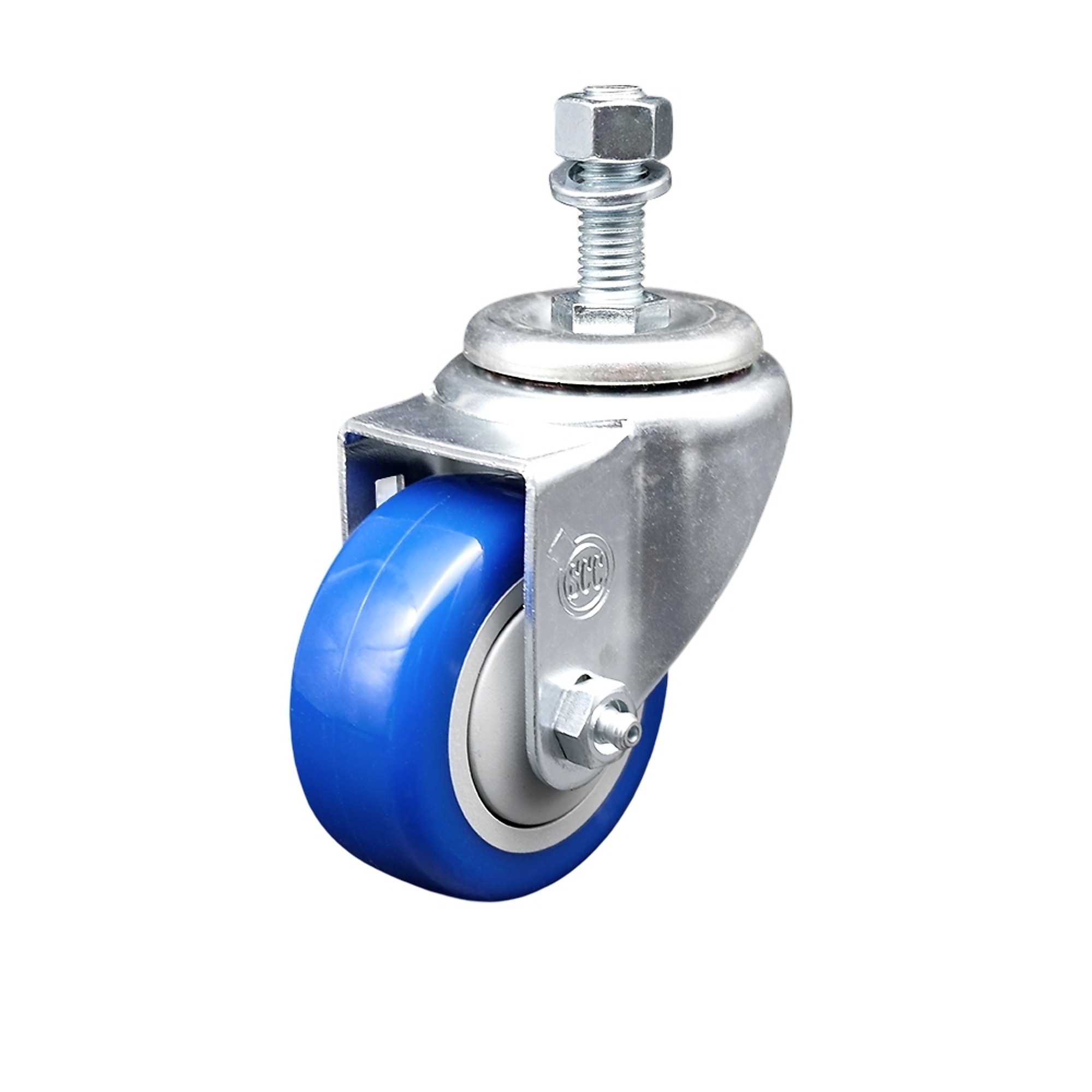 Service Caster, 3 1/2Inch x 1 1/4Inch Stem Caster, Wheel Diameter 3.5 in, Caster Type Swivel, Package (qty.) 1, Model SCC-TS20S3514-PPUB-BLUE-M1215