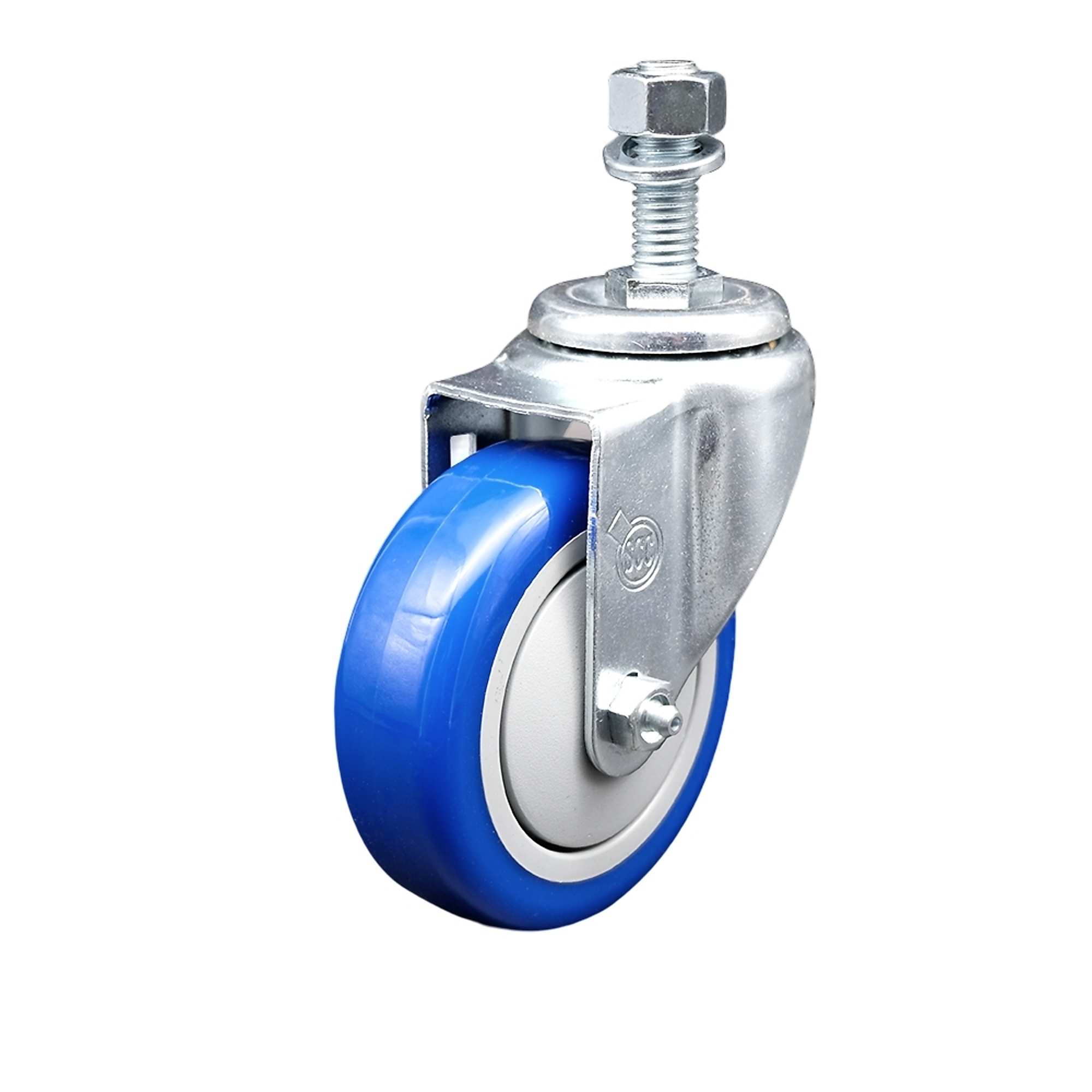 Service Caster, 4Inch x 1 1/4Inch Stem Caster, Wheel Diameter 4 in, Caster Type Swivel, Package (qty.) 1, Model SCC-TS20S414-PPUB-BLUE-M1215