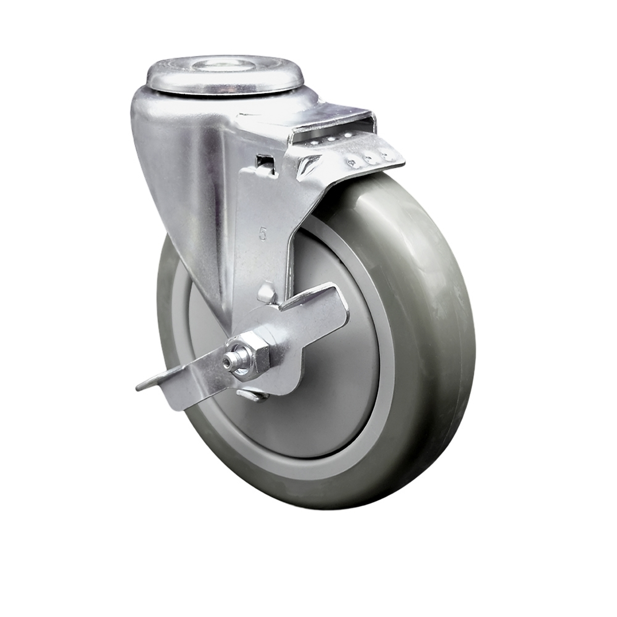 Service Caster, 5Inch x 1 1/4Inch Stem Caster, Wheel Diameter 5 in, Caster Type Swivel, Package (qty.) 1, Model SCC-BH20S514-PPUB-TLB