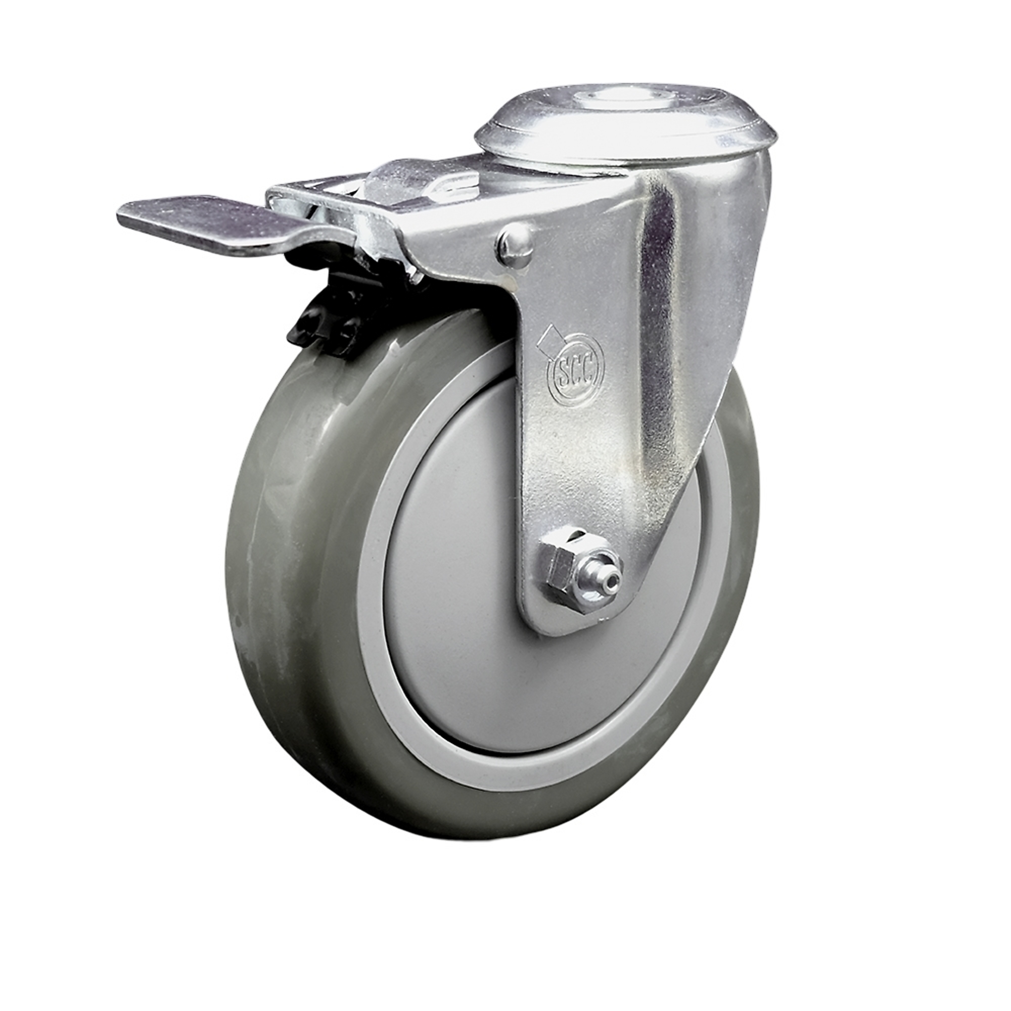 Service Caster, 5Inch x 1 1/4Inch Stem Caster, Wheel Diameter 5 in, Caster Type Swivel, Package (qty.) 1, Model SCC-SSBHTTL20S514-PPUB