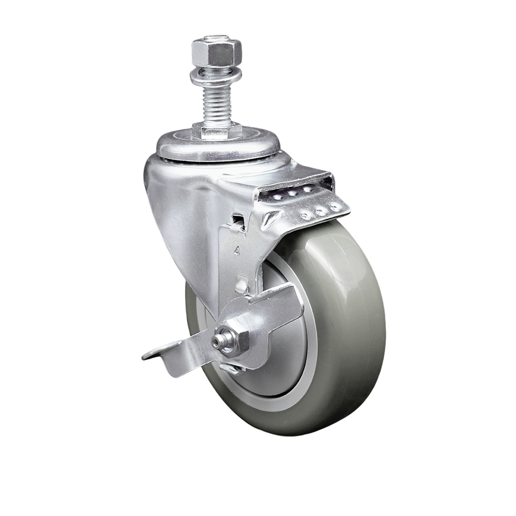 Service Caster, 4Inch x 1 1/4Inch Stem Caster, Wheel Diameter 4 in, Caster Type Swivel, Package (qty.) 1, Model SCC-TS20S414-PPUB-TLB-121315