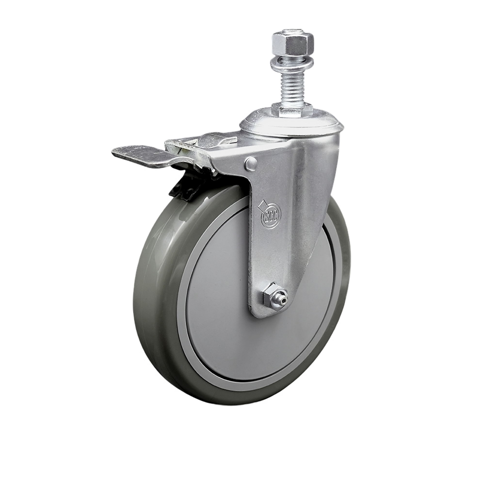 Service Caster, 6Inch x 1 1/4Inch Stem Caster, Wheel Diameter 6 in, Caster Type Swivel, Package (qty.) 1, Model SCC-TSTTL20S614-PPUB-121315