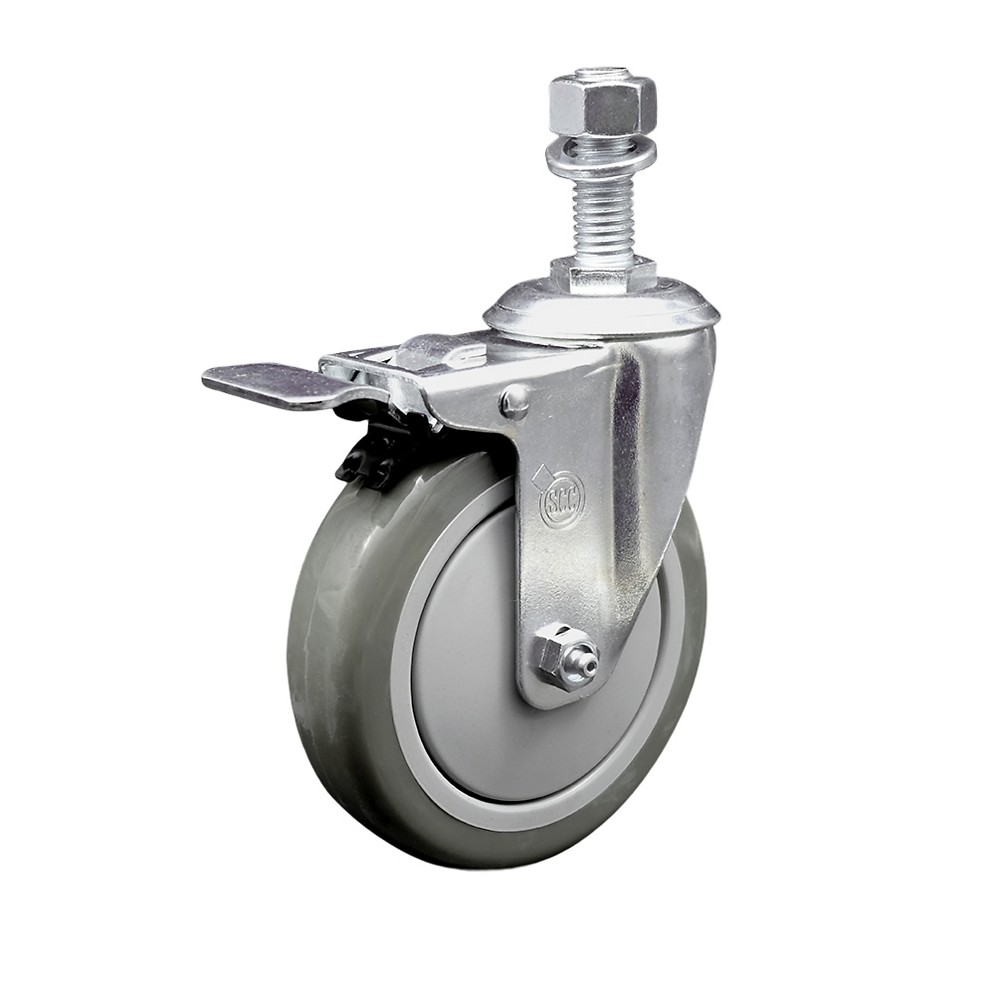 Service Caster, 5Inch x 1 1/4Inch Stem Caster, Wheel Diameter 5 in, Caster Type Swivel, Package (qty.) 1, Model SCC-TSTTL20S514-PPUB-121315