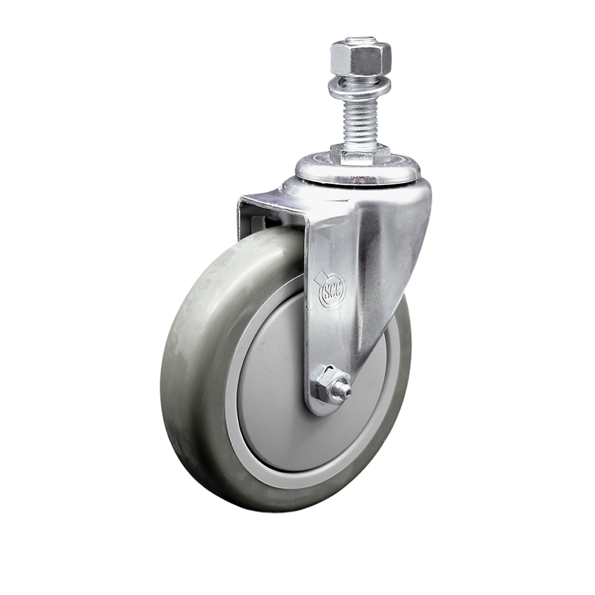 Service Caster, 5Inch x 1 1/4Inch Stem Caster, Wheel Diameter 5 in, Caster Type Swivel, Package (qty.) 1, Model SCC-TS20S514-PPUB-121315