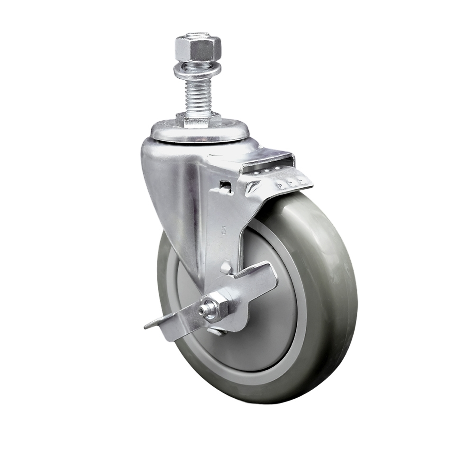 Service Caster, 5Inch x 1 1/4Inch Stem Caster, Wheel Diameter 5 in, Caster Type Swivel, Package (qty.) 1, Model SCC-TS20S514-PPUB-TLB-121315