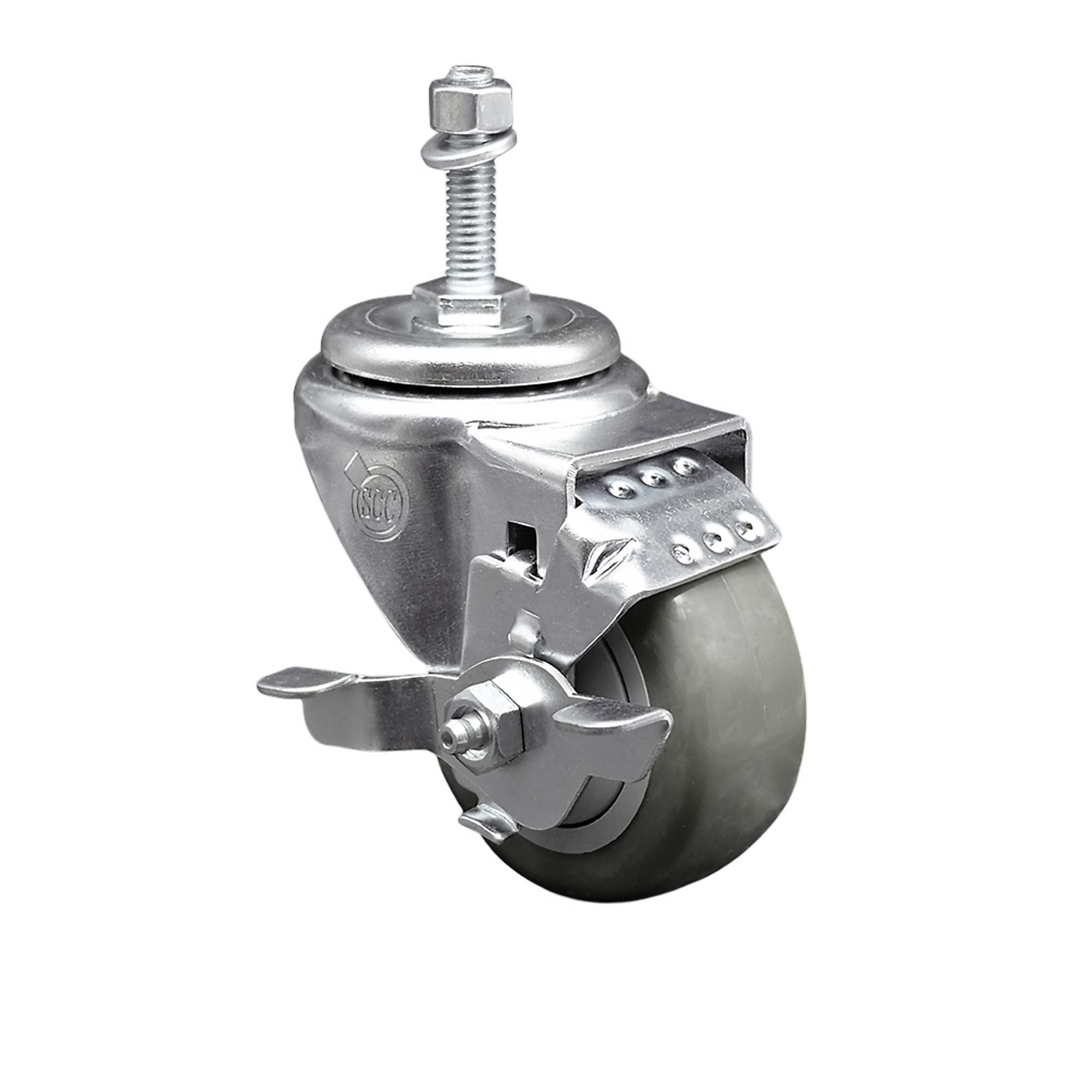 Service Caster, 3 1/2Inch x 1 1/4Inch Stem Caster, Wheel Diameter 3.5 in, Caster Type Swivel, Package (qty.) 1, Model SCC-TS20S3514-PPUB-TLB-381615