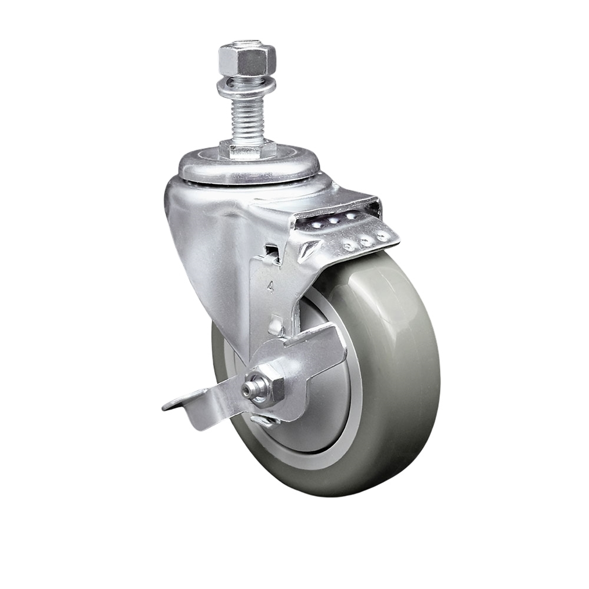 Service Caster, 4Inch x 1 1/4Inch Stem Caster, Wheel Diameter 4 in, Caster Type Swivel, Package (qty.) 1, Model SCC-SSTS20S414-PPUB-TLB-121315