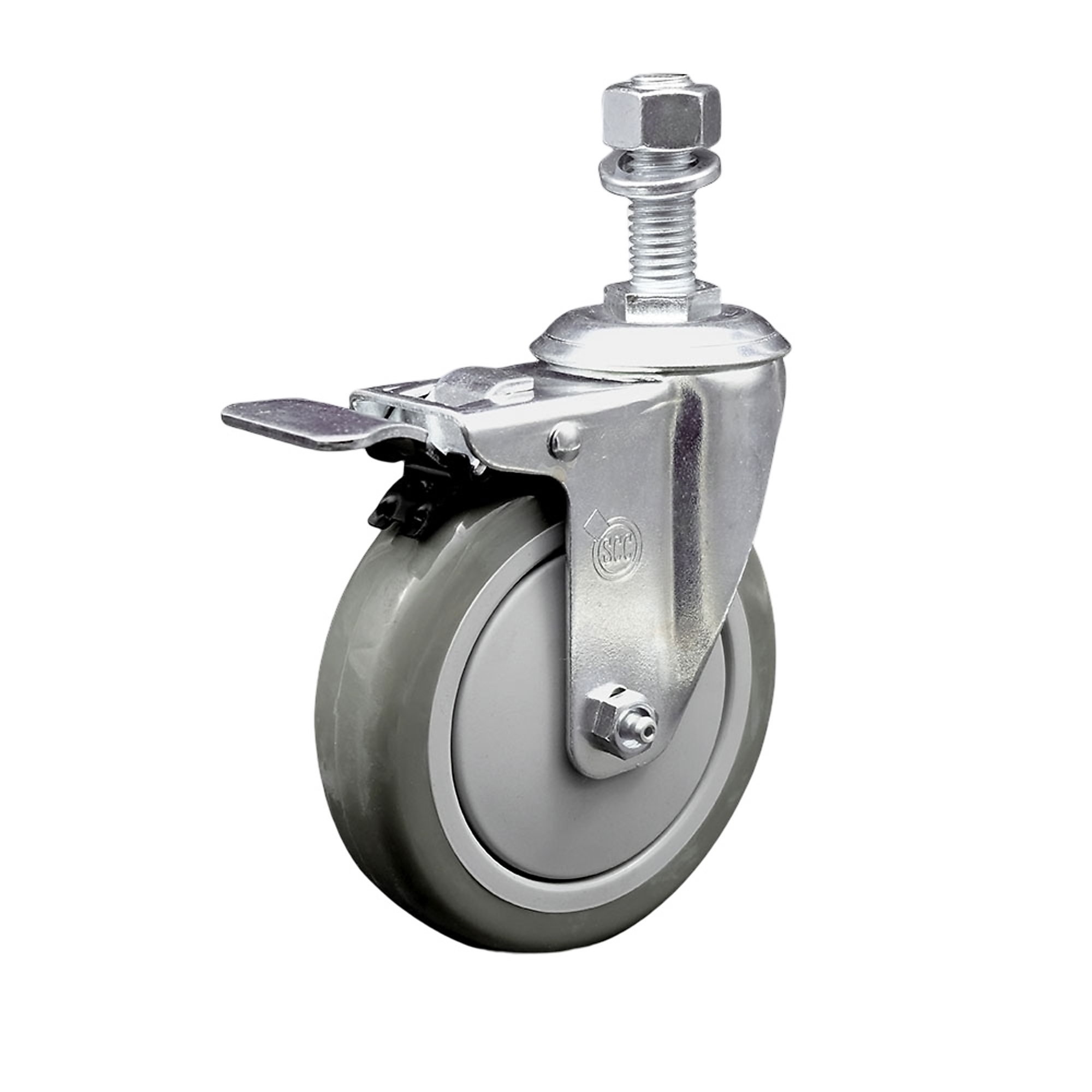 Service Caster, 5Inch x 1 1/4Inch Stem Caster, Wheel Diameter 5 in, Caster Type Swivel, Package (qty.) 1, Model SCC-SSTSTTL20S514-PPUB-121315