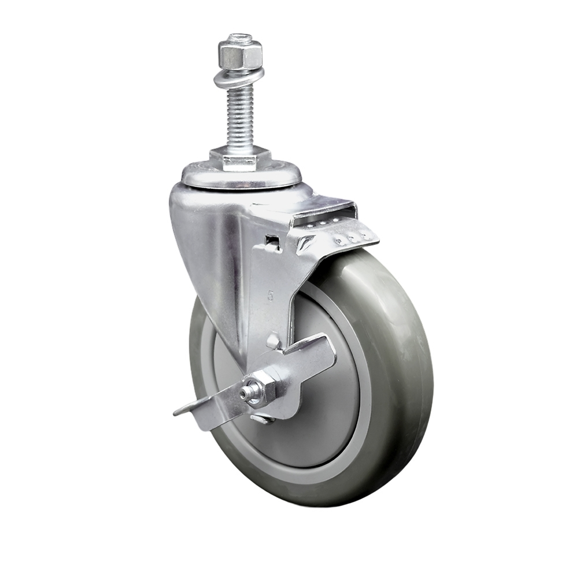 Service Caster, 5Inch x 1 1/4Inch Stem Caster, Wheel Diameter 5 in, Caster Type Swivel, Package (qty.) 1, Model SCC-TS20S514-PPUB-TLB-381615