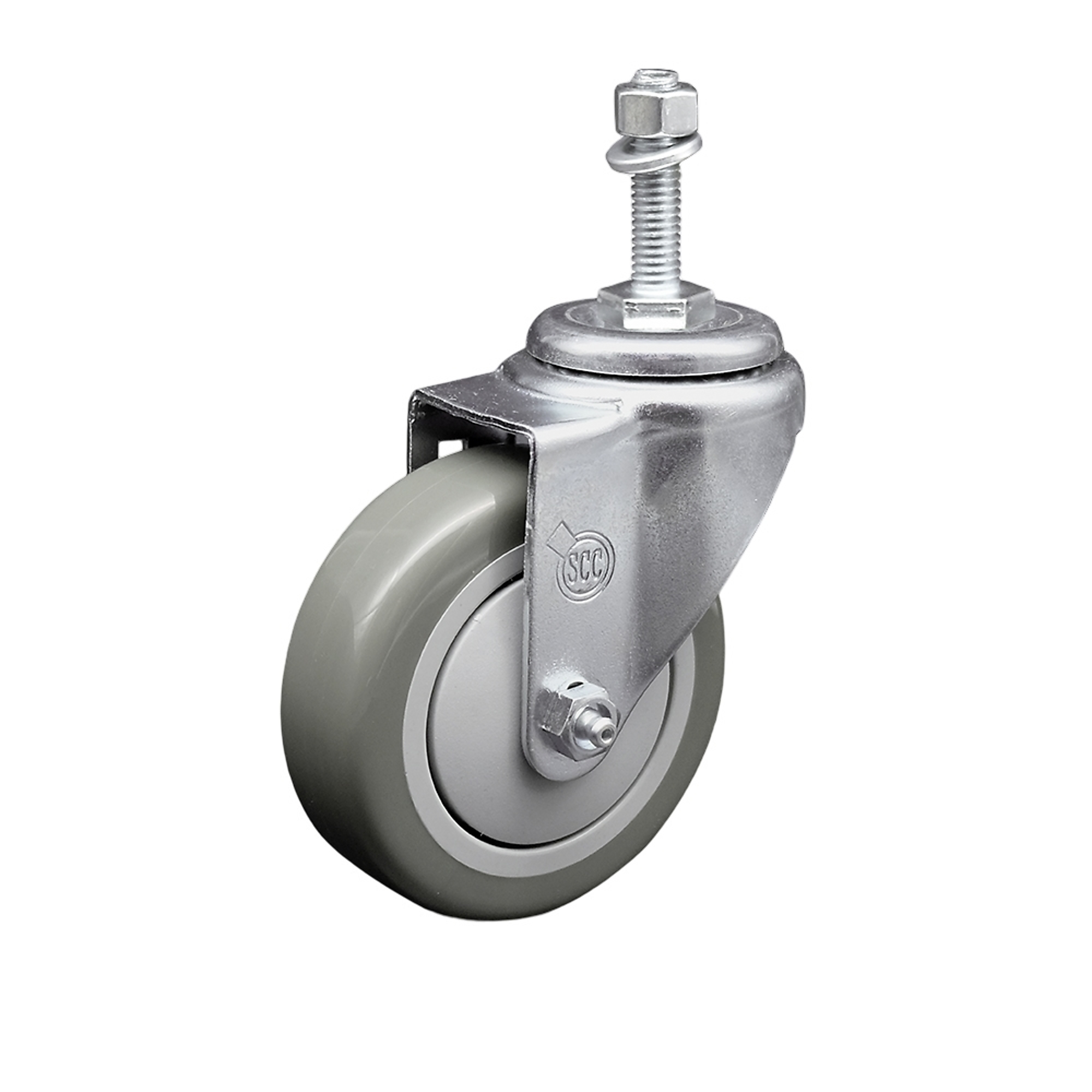 Service Caster, 4Inch x 1 1/4Inch Stem Caster, Wheel Diameter 4 in, Caster Type Swivel, Package (qty.) 1, Model SCC-TS20S414-PPUB-381615