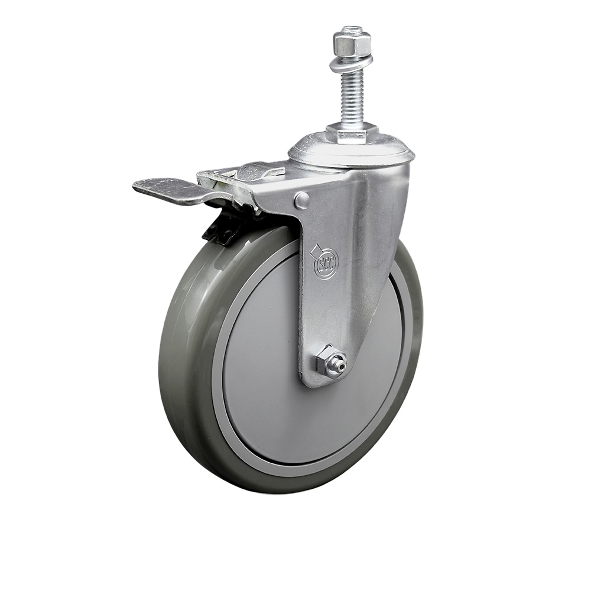 Service Caster, 6Inch x 1 1/4Inch Stem Caster, Wheel Diameter 6 in, Caster Type Swivel, Package (qty.) 1, Model SCC-TSTTL20S614-PPUB-381615