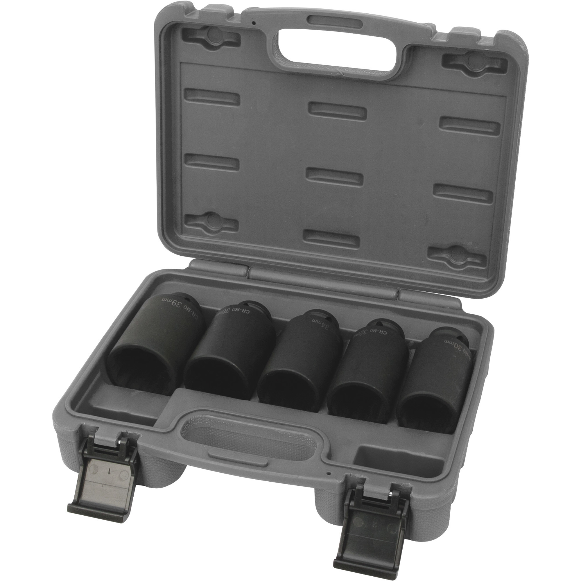 Performance Tool Axle Nut Socket Set, 5-Piece, 12-Point, Metric, Model W89316