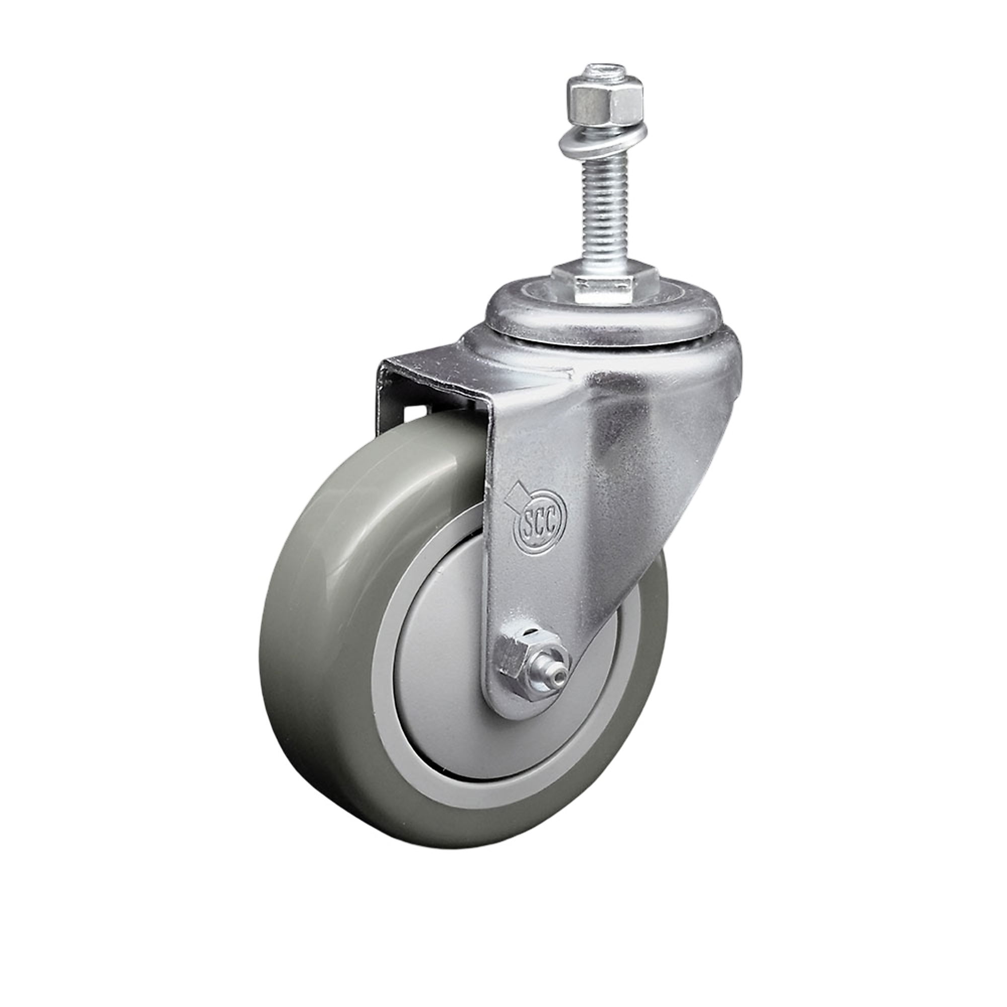 Service Caster, 4Inch x 1 1/4Inch Stem Caster, Wheel Diameter 4 in, Caster Type Swivel, Package (qty.) 1, Model SCC-SSTS20S414-PPUB-381615