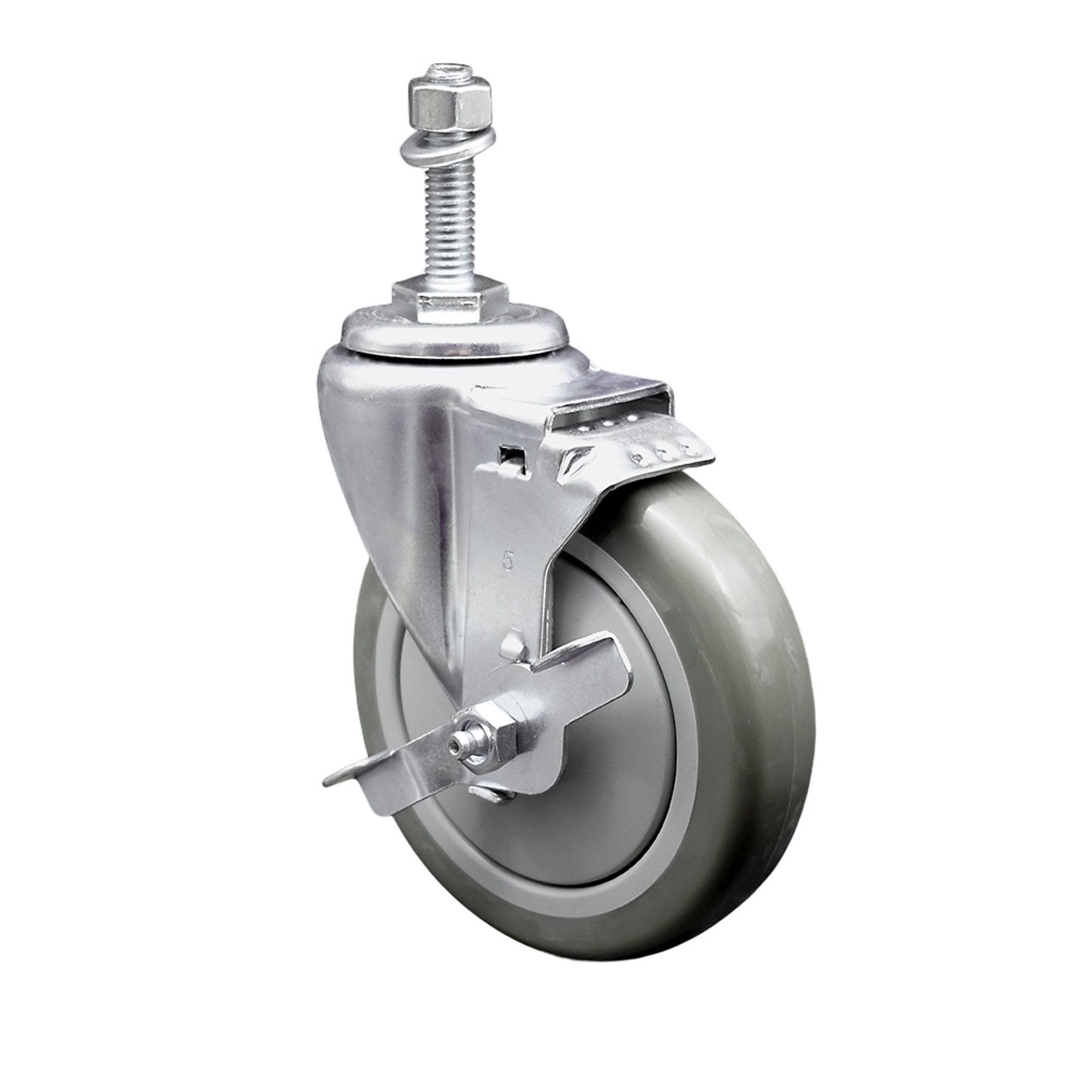 Service Caster, 5Inch x 1 1/4Inch Stem Caster, Wheel Diameter 5 in, Caster Type Swivel, Package (qty.) 1, Model SCC-TS20S514-PPUB-TLB-M1015