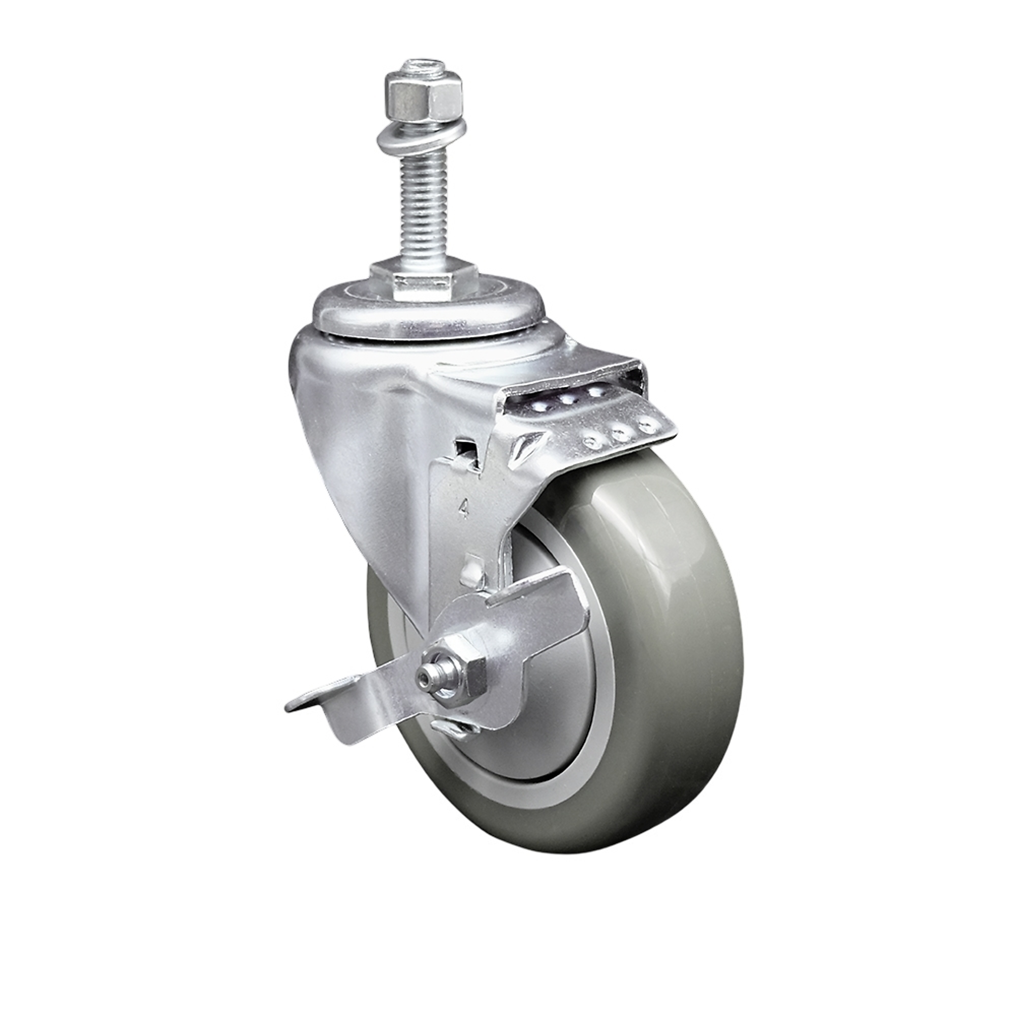 Service Caster, 4Inch x 1 1/4Inch Stem Caster, Wheel Diameter 4 in, Caster Type Swivel, Package (qty.) 1, Model SCC-SSTS20S414-PPUB-TLB-M1015