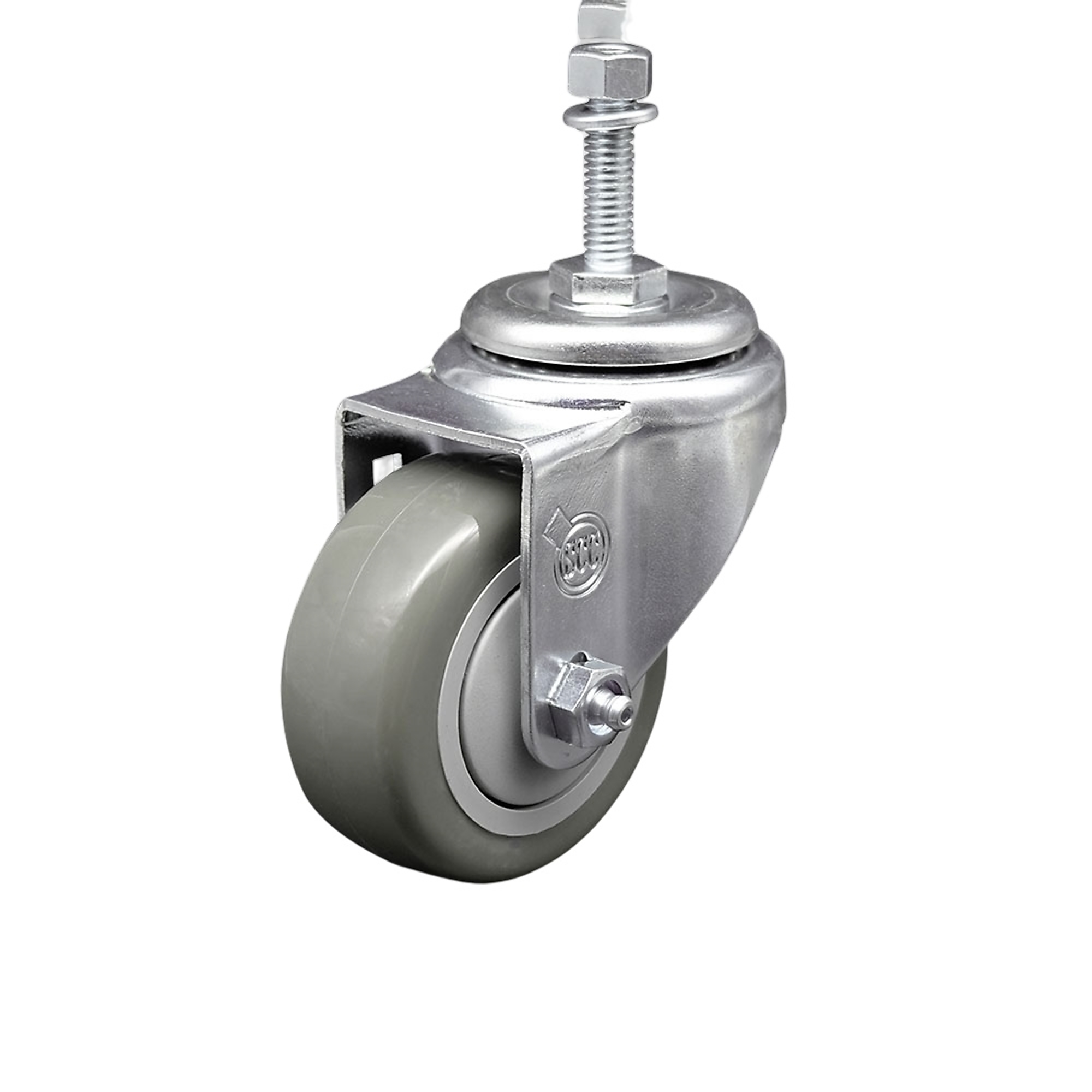 Service Caster, 3Inch x 1 1/4Inch Stem Caster, Wheel Diameter 3 in, Caster Type Swivel, Package (qty.) 1, Model SCC-SSTS20S314-PPUB-M1015