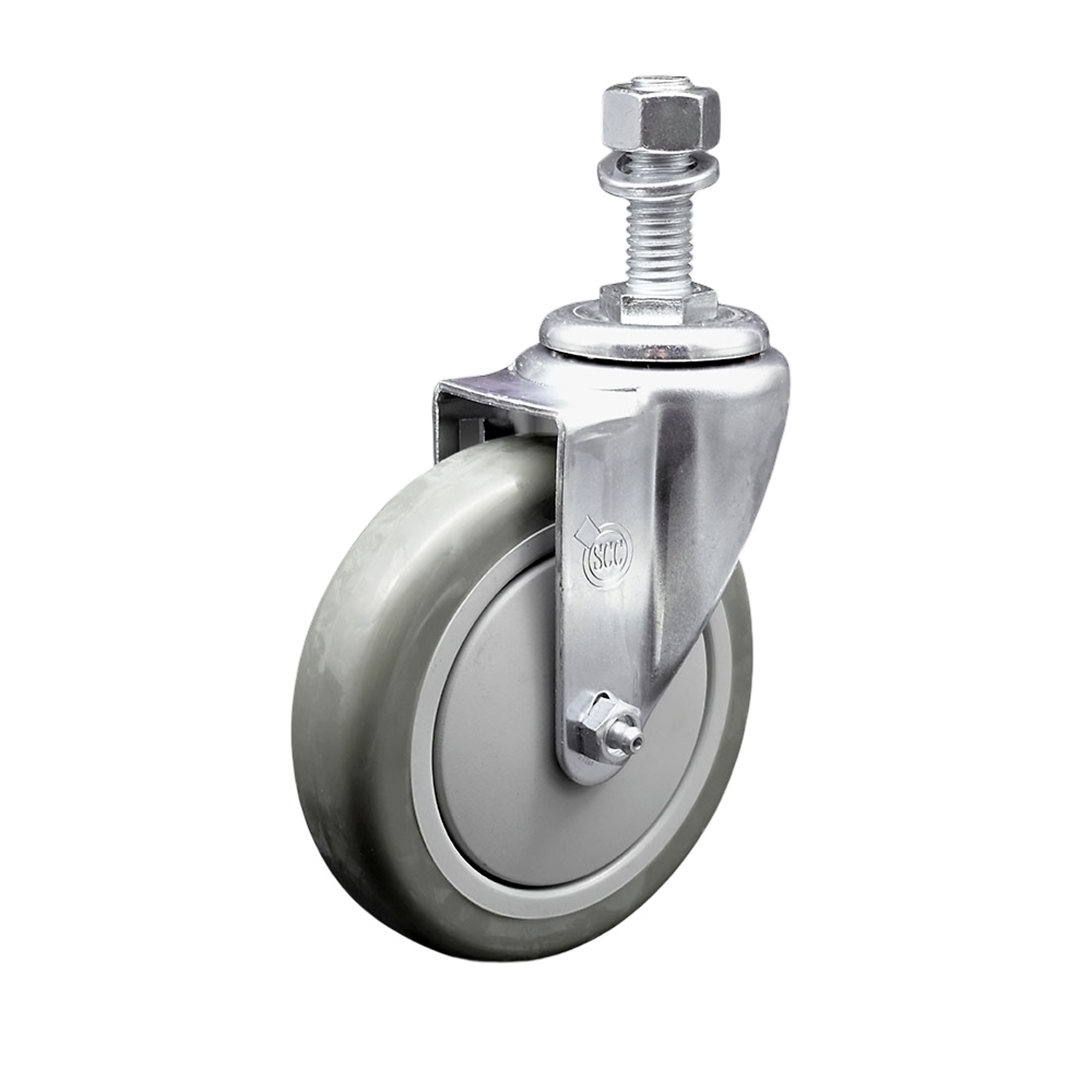 Service Caster, 5Inch x 1 1/4Inch Stem Caster, Wheel Diameter 5 in, Caster Type Swivel, Package (qty.) 1, Model SCC-TS20S514-PPUB-M1215