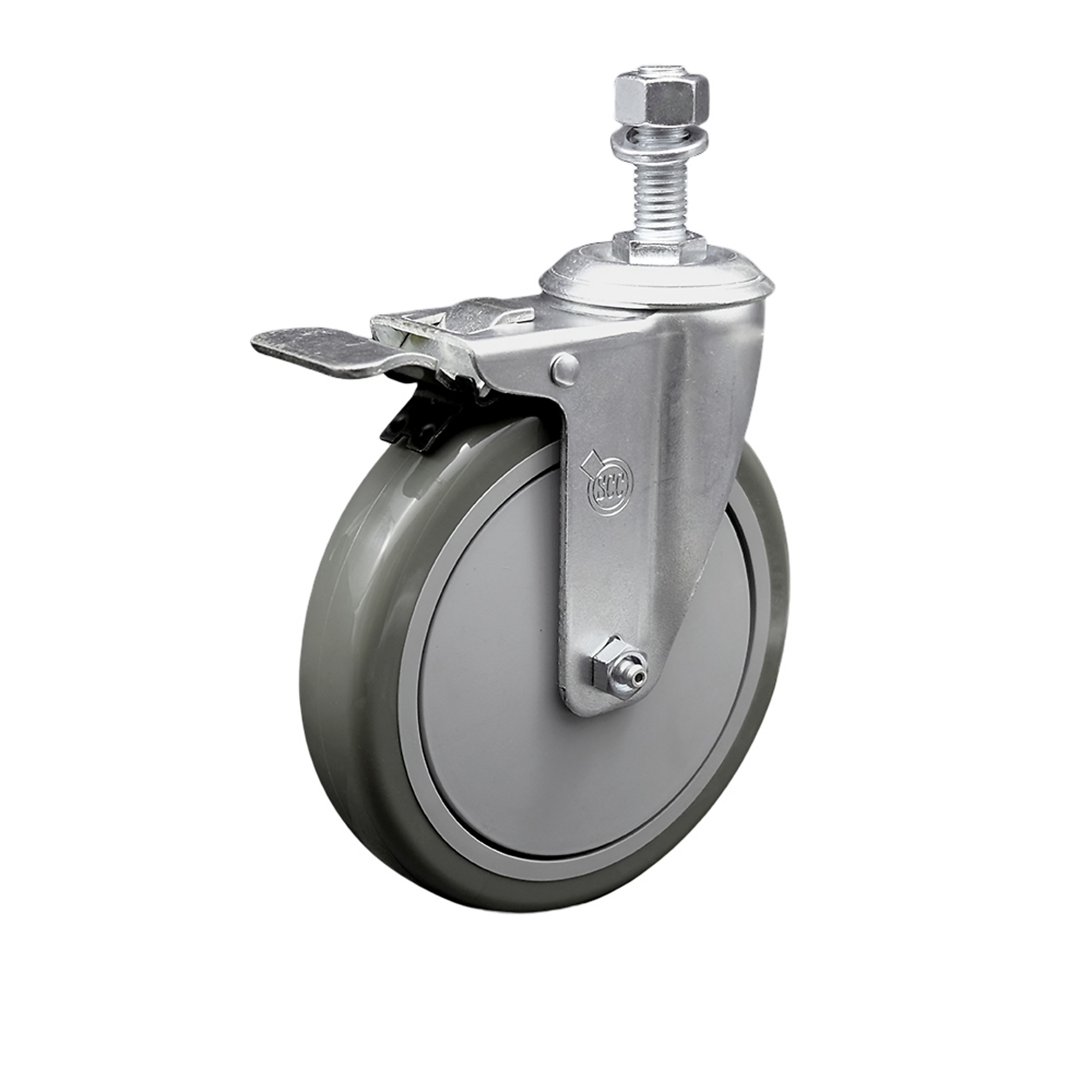 Service Caster, 6Inch x 1 1/4Inch Stem Caster, Wheel Diameter 6 in, Caster Type Swivel, Package (qty.) 1, Model SCC-TSTTL20S614-PPUB-M1215