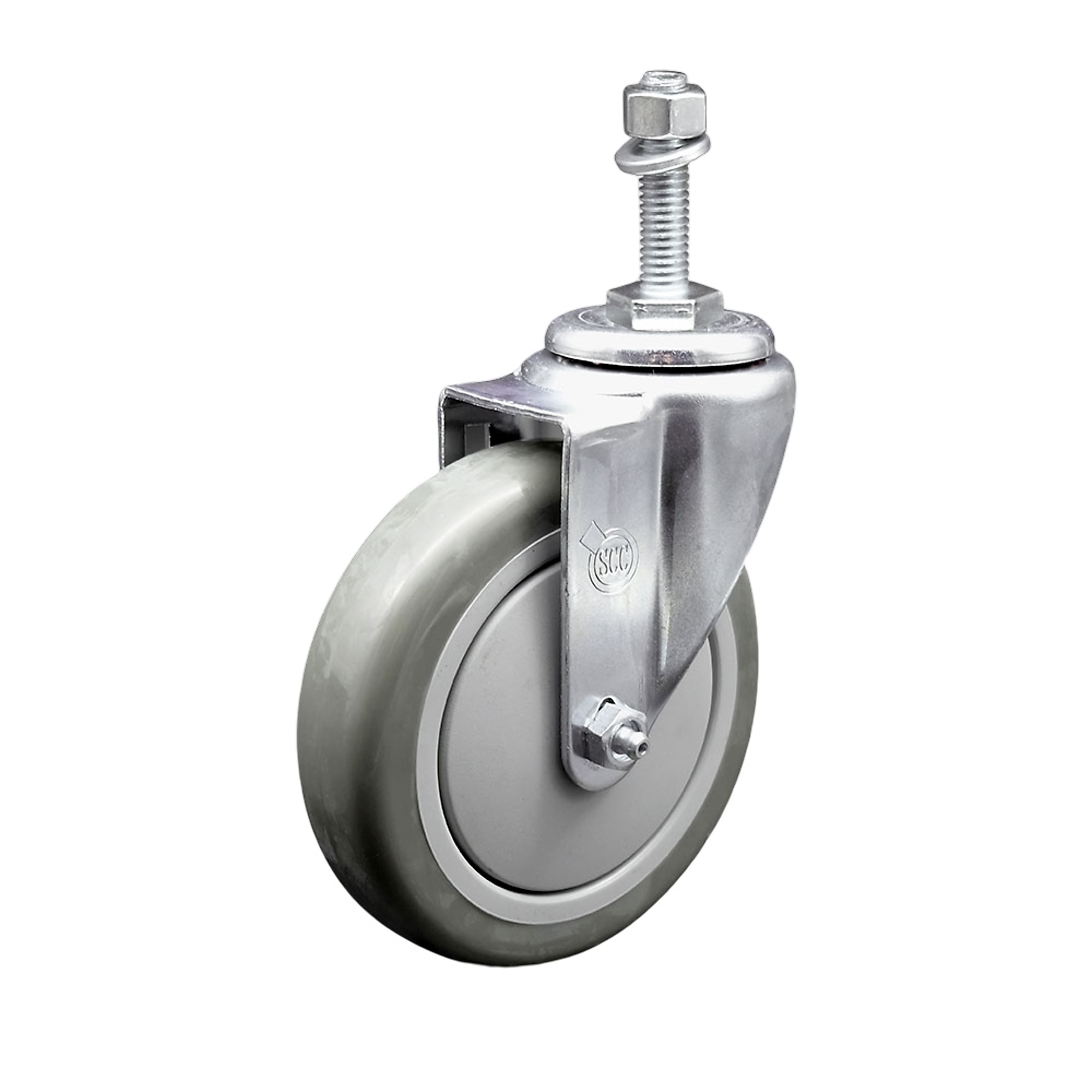 Service Caster, 5Inch x 1 1/4Inch Stem Caster, Wheel Diameter 5 in, Caster Type Swivel, Package (qty.) 1, Model SCC-SSTS20S514-PPUB-M1015