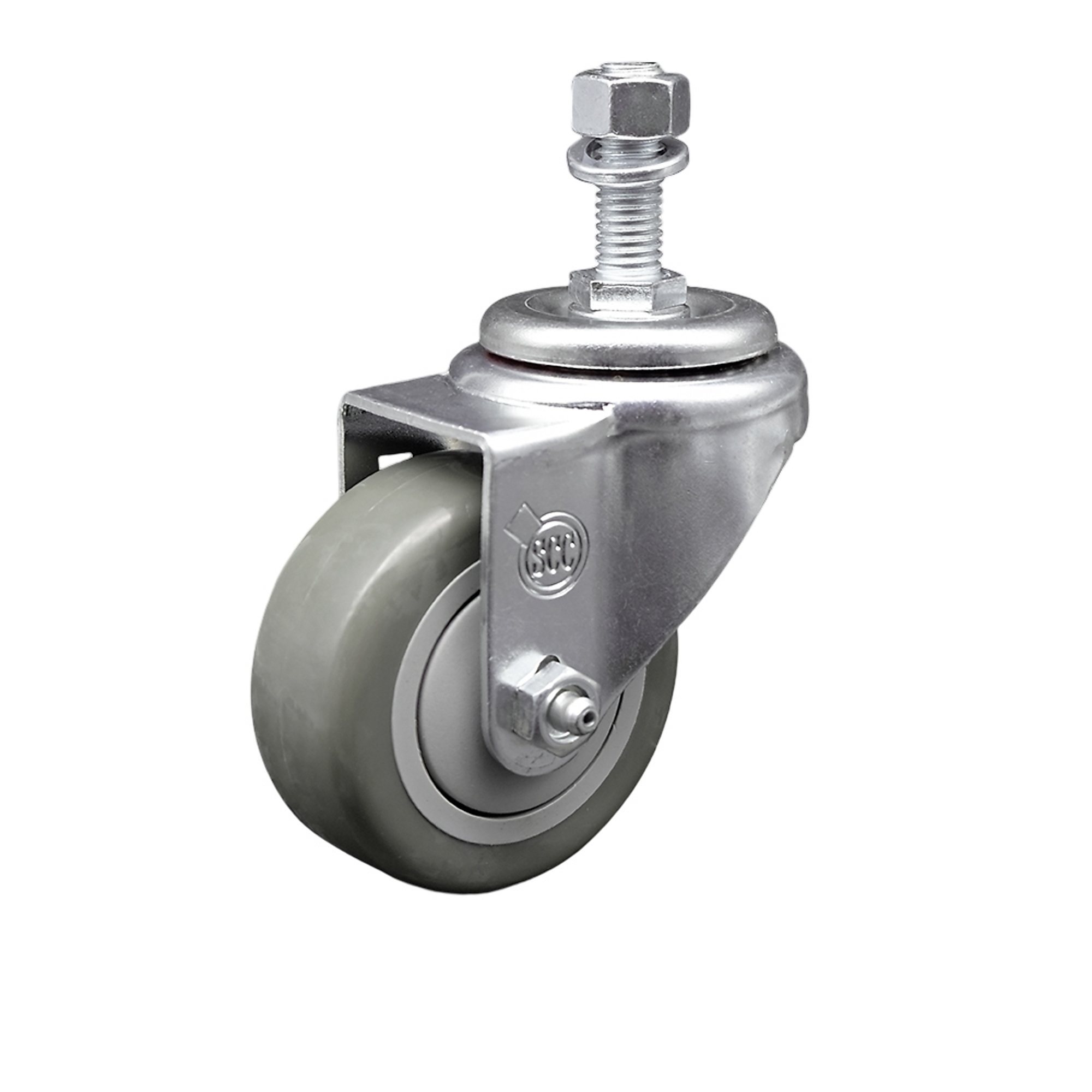 Service Caster, 3 1/2Inch x 1 1/4Inch Stem Caster, Wheel Diameter 3.5 in, Caster Type Swivel, Package (qty.) 1, Model SCC-TS20S3514-PPUB-M1215