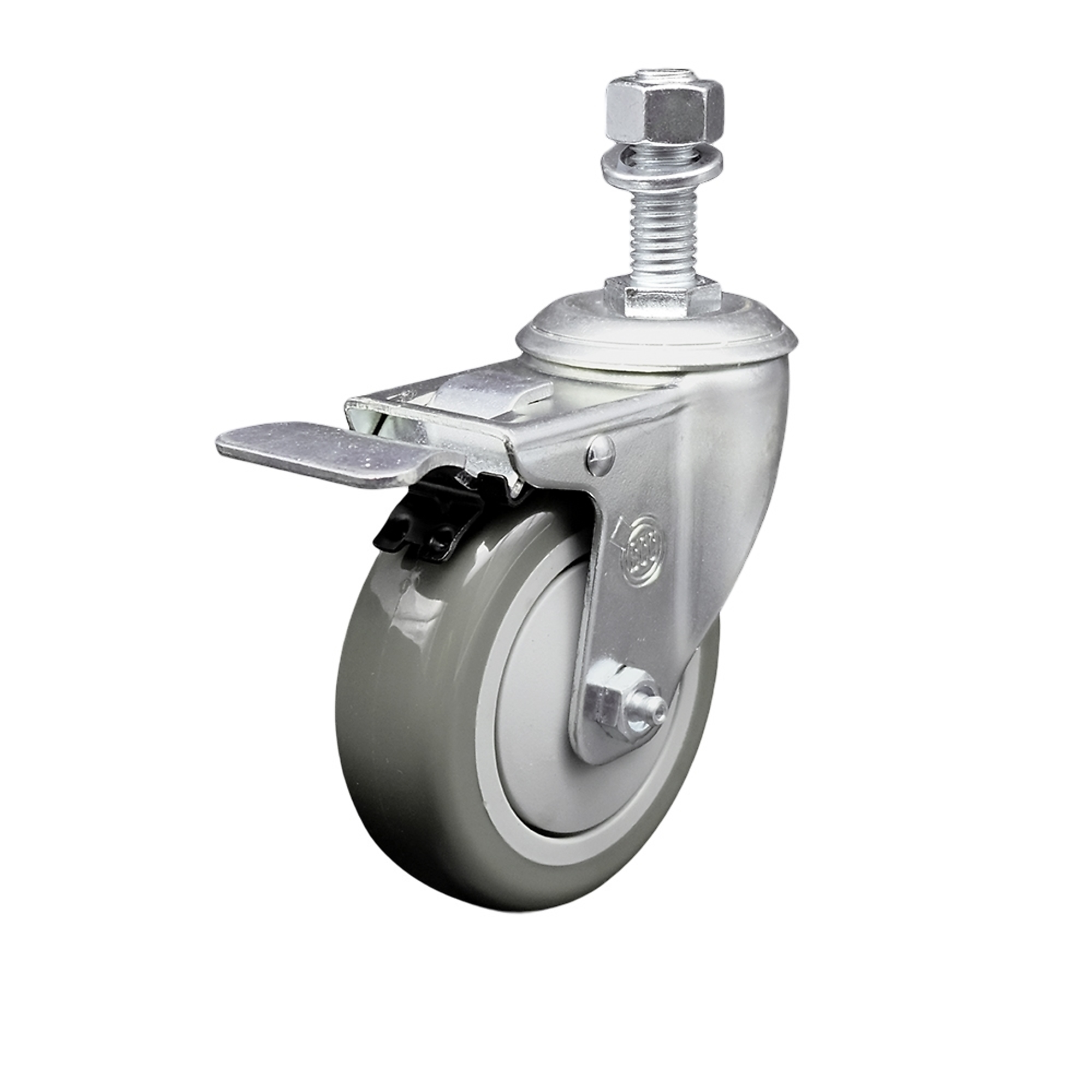 Service Caster, 4Inch x 1 1/4Inch Stem Caster, Wheel Diameter 4 in, Caster Type Swivel, Package (qty.) 1, Model SCC-TSTTL20S414-PPUB-M1215