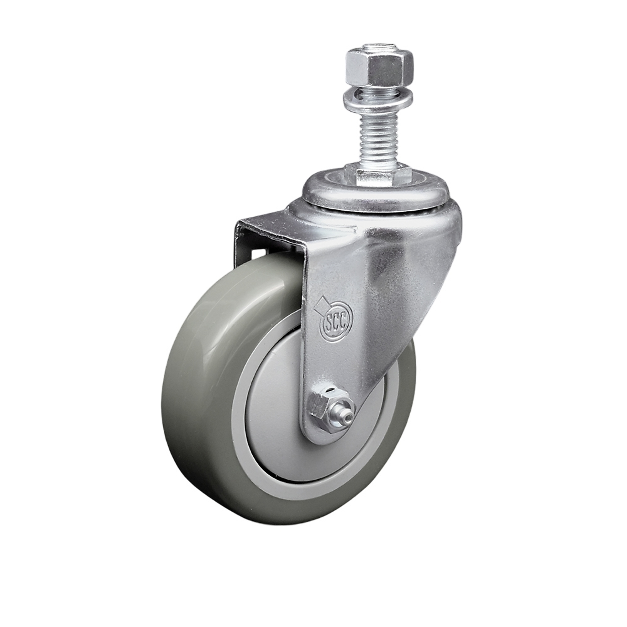 Service Caster, 4Inch x 1 1/4Inch Stem Caster, Wheel Diameter 4 in, Caster Type Swivel, Package (qty.) 1, Model SCC-TS20S414-PPUB-M1215