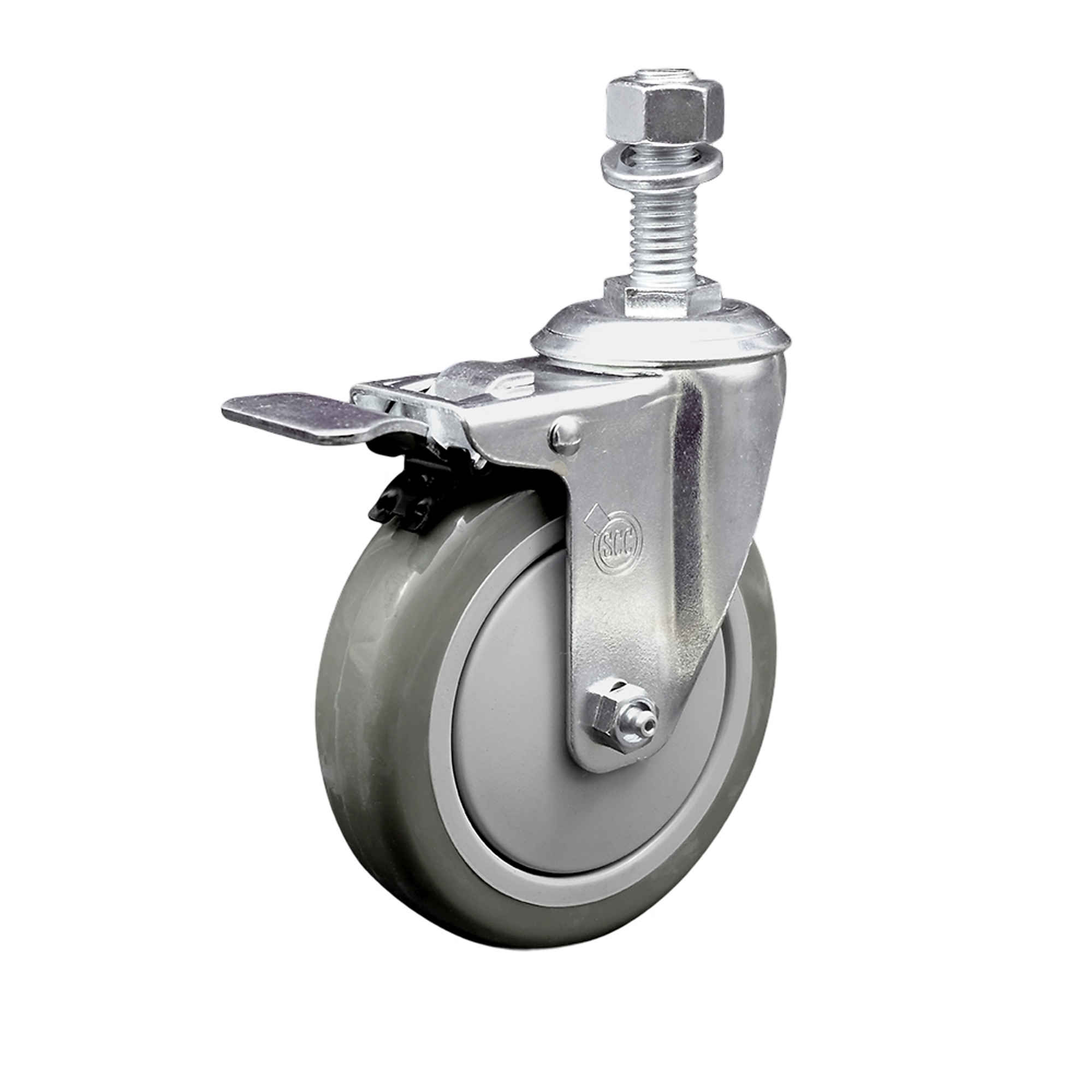 Service Caster, 5Inch x 1 1/4Inch Stem Caster, Wheel Diameter 5 in, Caster Type Swivel, Package (qty.) 1, Model SCC-TSTTL20S514-PPUB-M1215