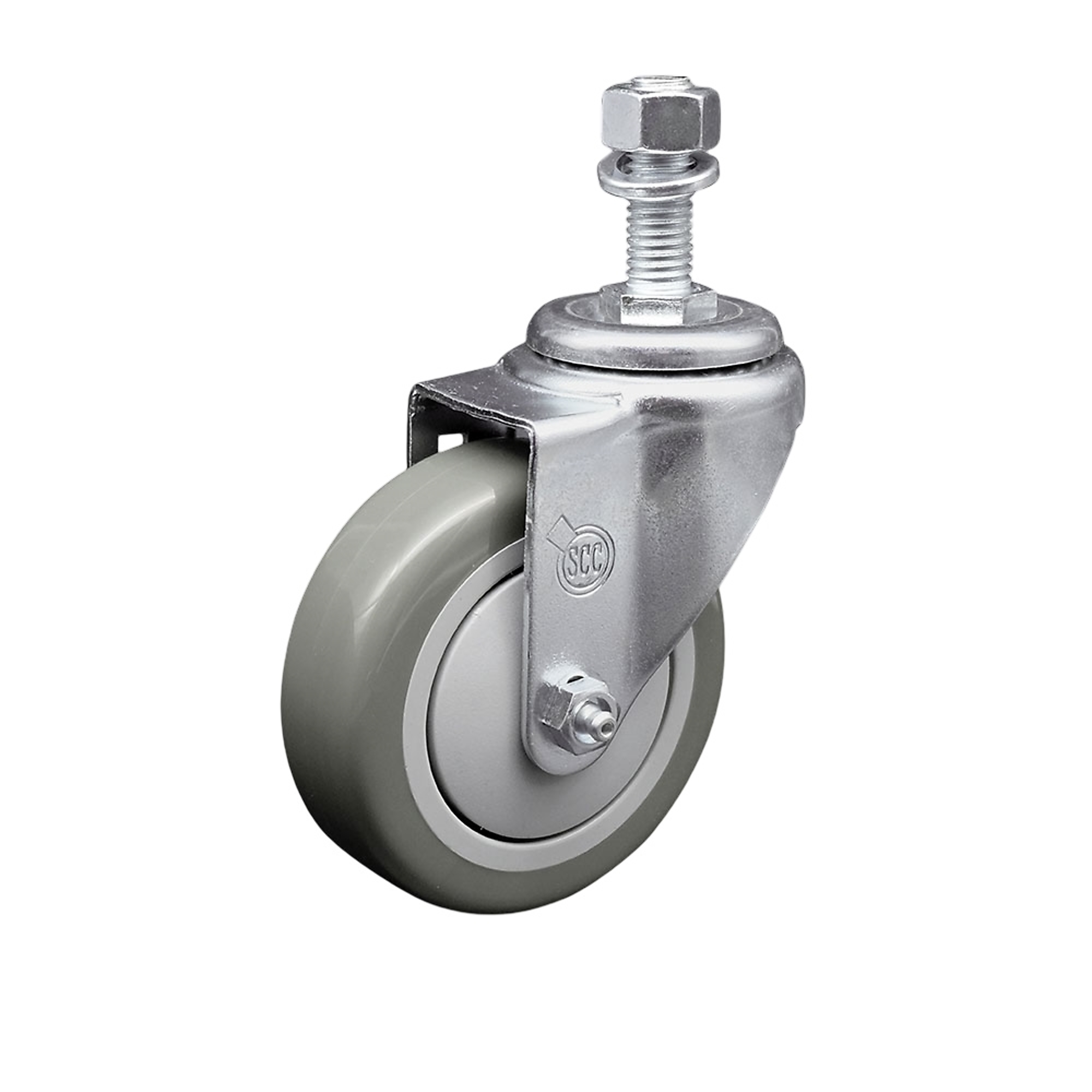 Service Caster, 4Inch x 1 1/4Inch Stem Caster, Wheel Diameter 4 in, Caster Type Swivel, Package (qty.) 1, Model SCC-SSTS20S414-PPUB-M1215