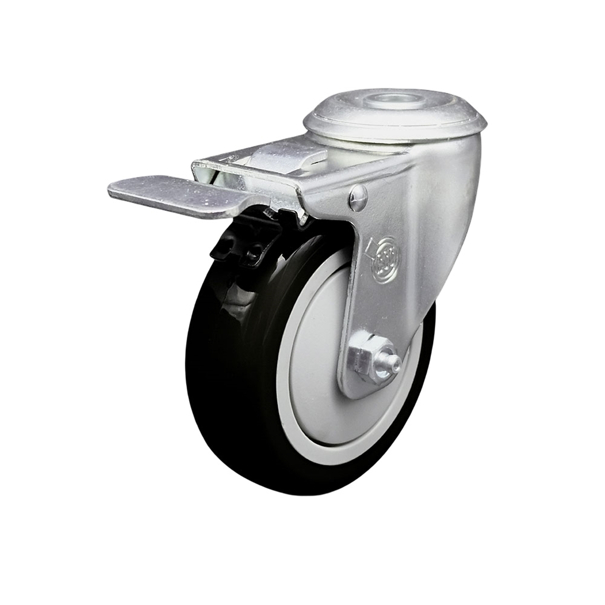 Service Caster, 4Inch x 1 1/4Inch Stem Caster, Wheel Diameter 4 in, Caster Type Swivel, Package (qty.) 1, Model SCC-BHTTL20S414-PPUB-BLK