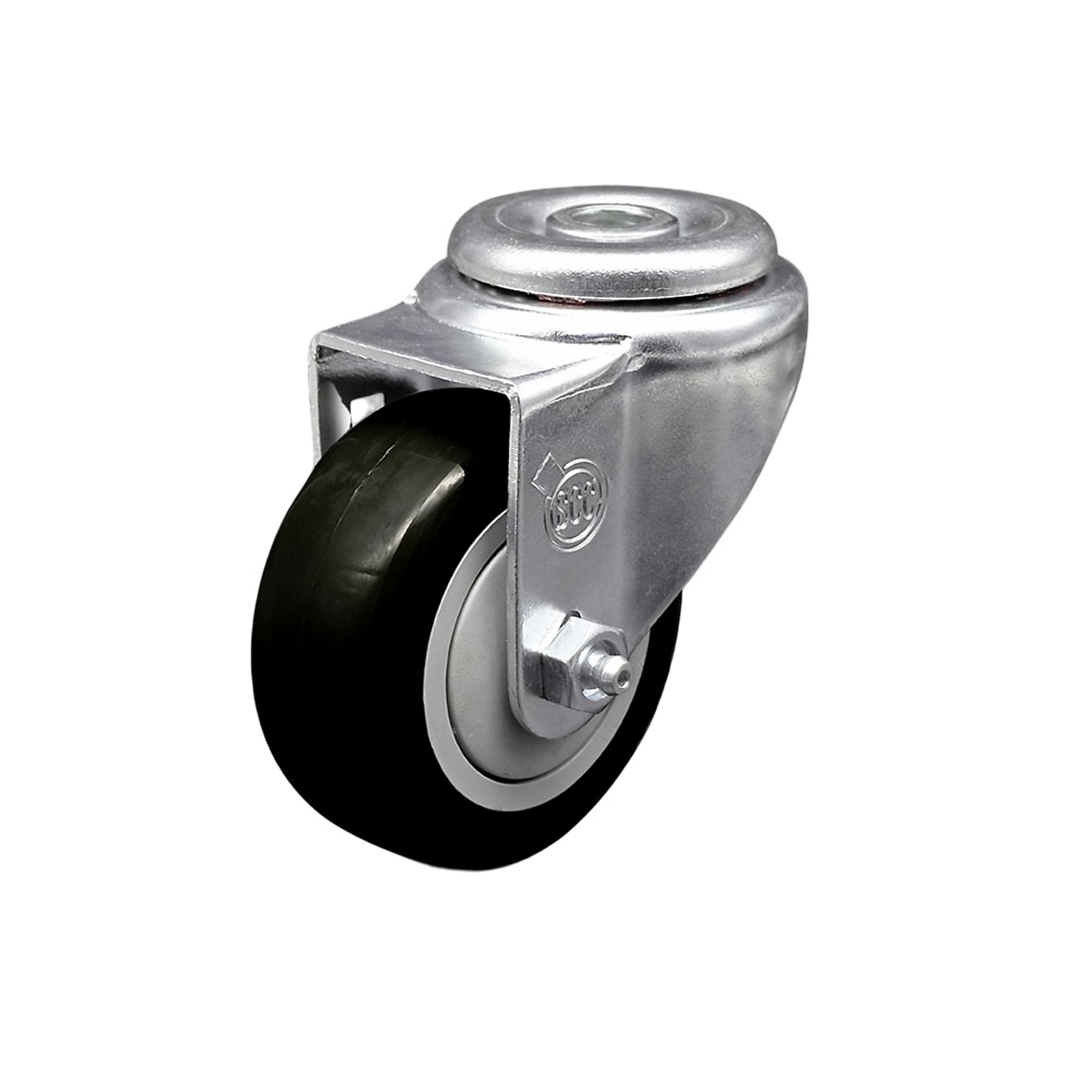 Service Caster, 3Inch x 1 1/4Inch Stem Caster, Wheel Diameter 3 in, Caster Type Swivel, Package (qty.) 1, Model SCC-BH20S314-PPUB-BLK