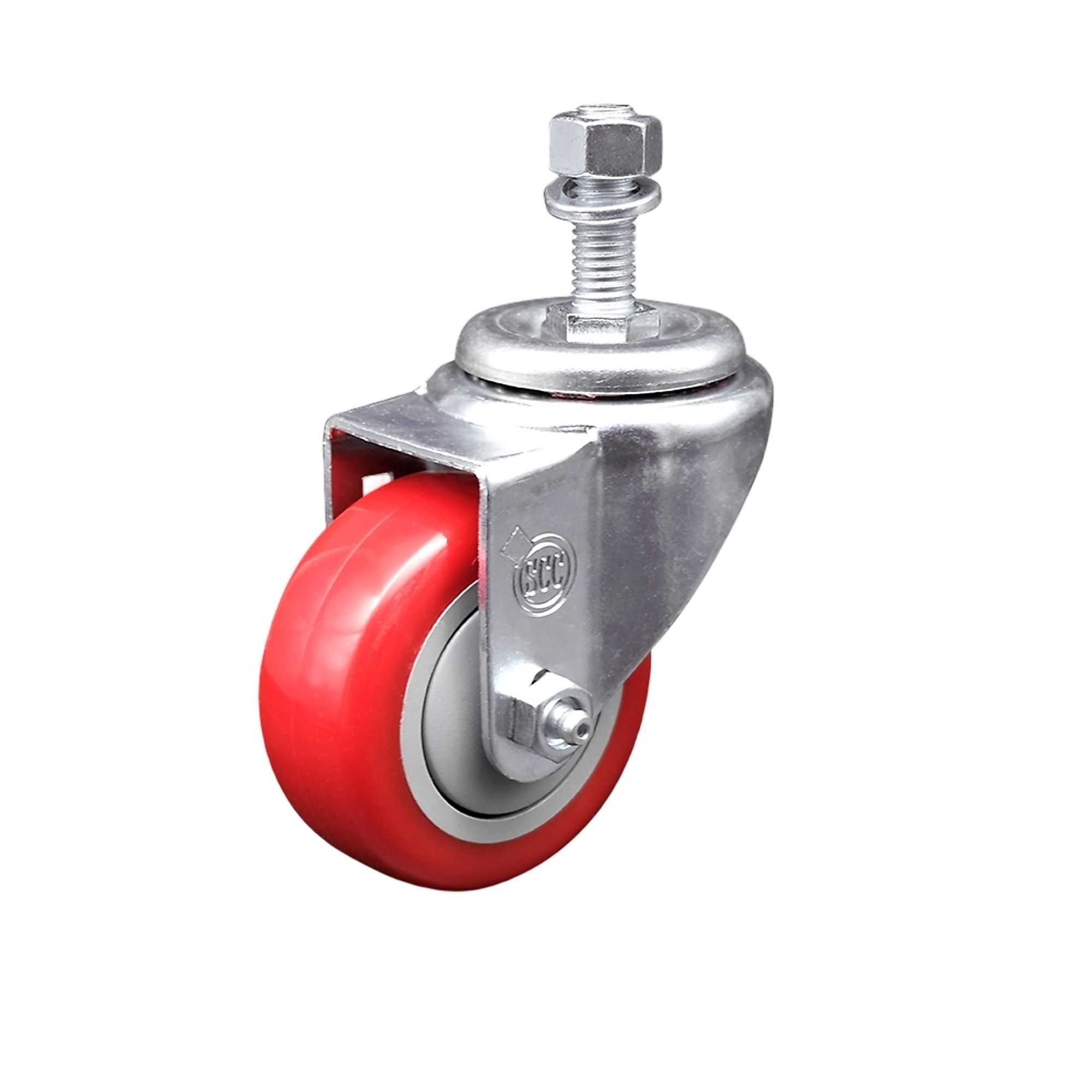 Service Caster, 3 1/2Inch x 1 1/4Inch Stem Caster, Wheel Diameter 3.5 in, Caster Type Swivel, Package (qty.) 1, Model SCC-TS20S3514-PPUB-RED-121315