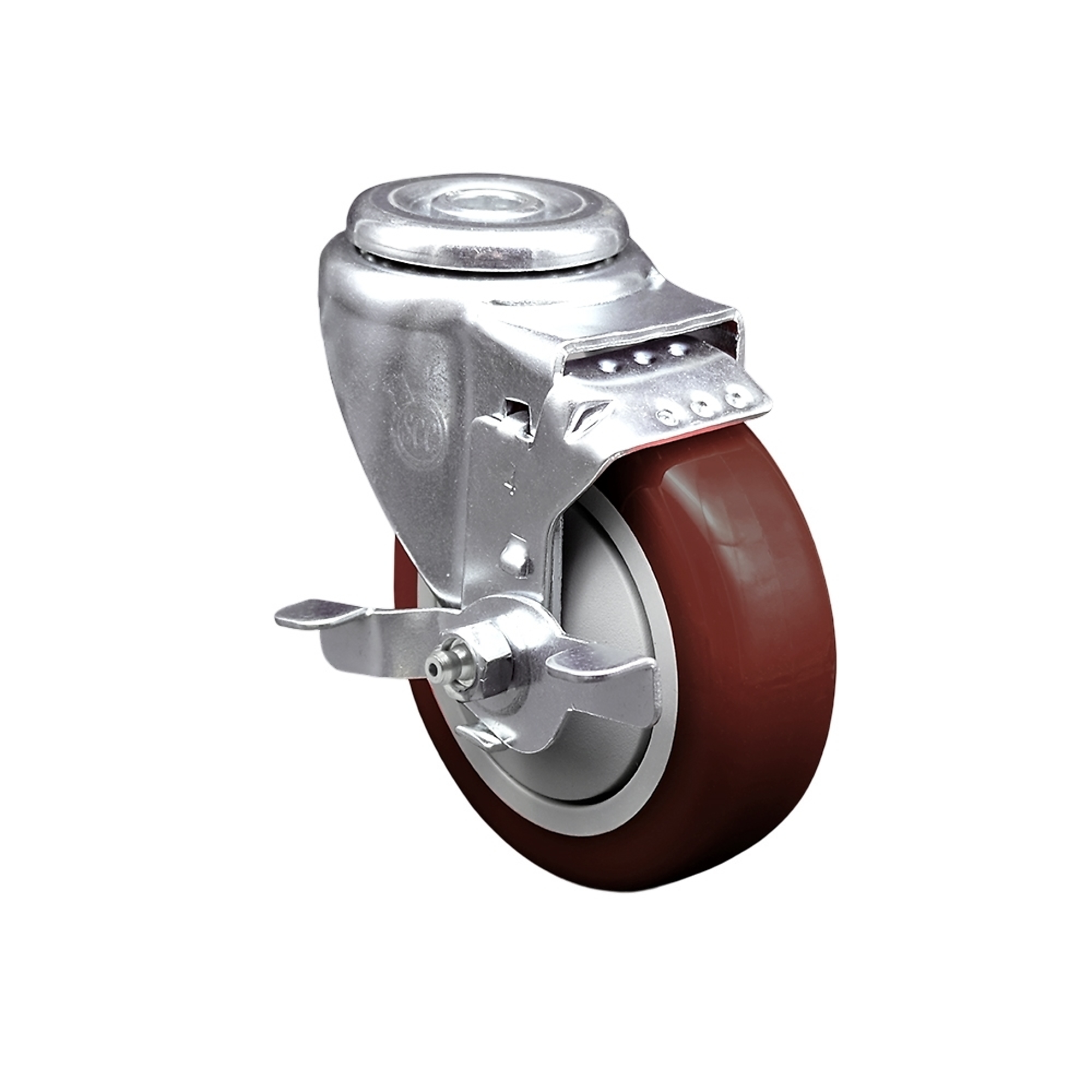 Service Caster, 4Inch x 1 1/4Inch Stem Caster, Wheel Diameter 4 in, Caster Type Swivel, Package (qty.) 1, Model SCC-BH20S414-PPUB-MRN-TLB