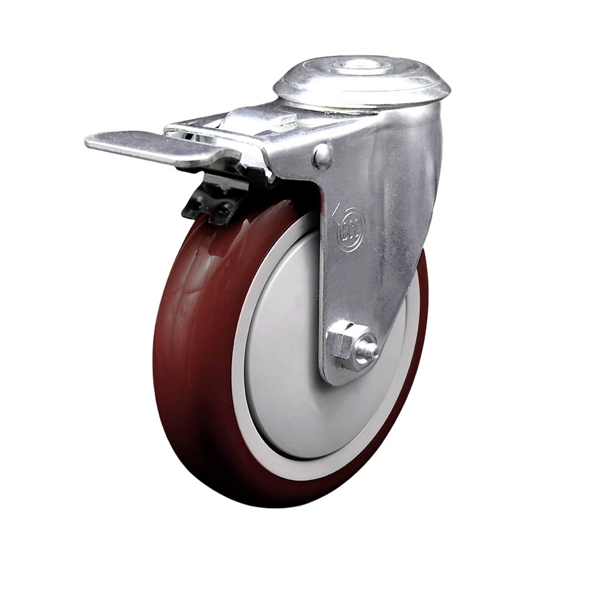 Service Caster, 5Inch x 1 1/4Inch Stem Caster, Wheel Diameter 5 in, Caster Type Swivel, Package (qty.) 1, Model SCC-BHTTL20S514-PPUB-MRN