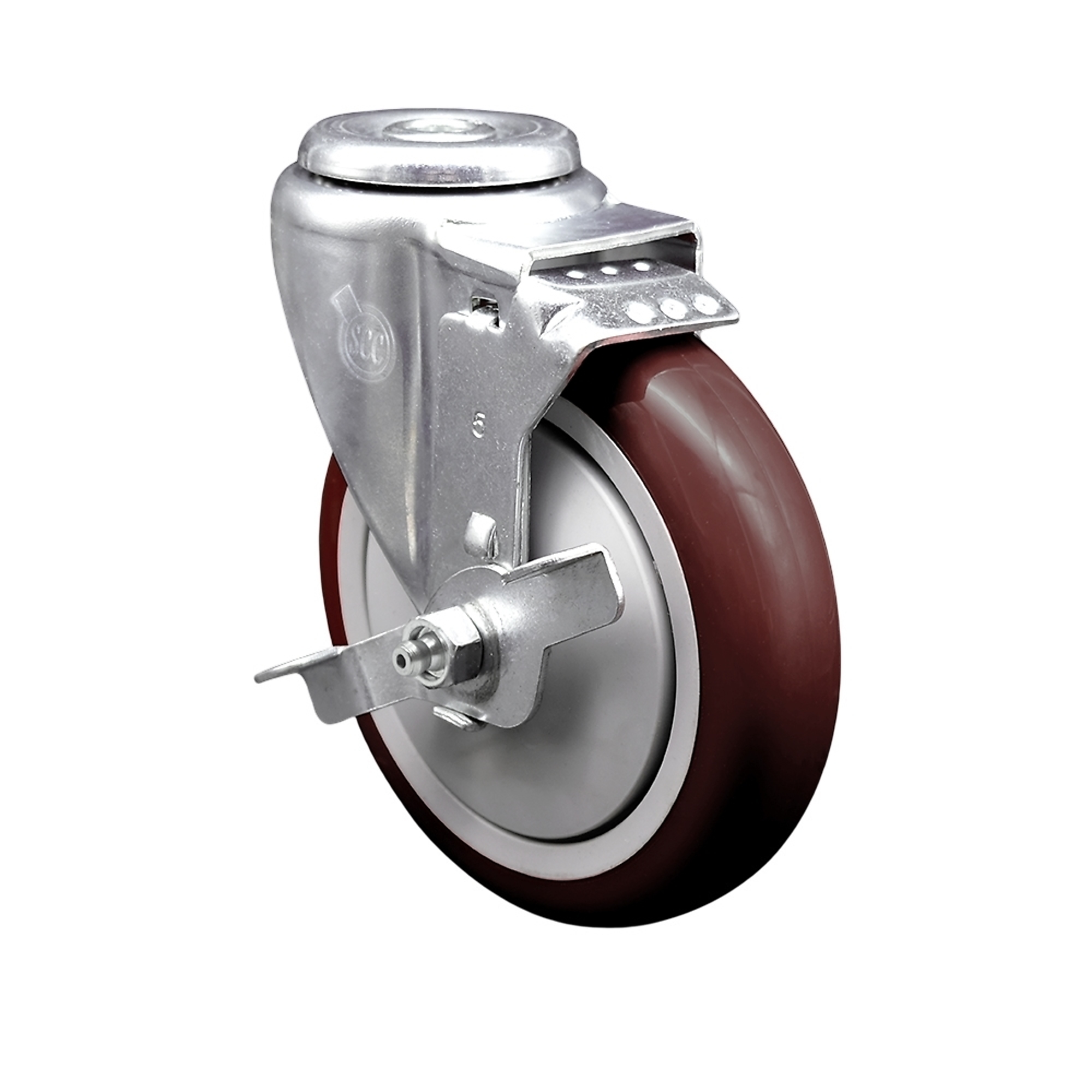 Service Caster, 5Inch x 1 1/4Inch Stem Caster, Wheel Diameter 5 in, Caster Type Swivel, Package (qty.) 1, Model SCC-BH20S514-PPUB-MRN-TLB