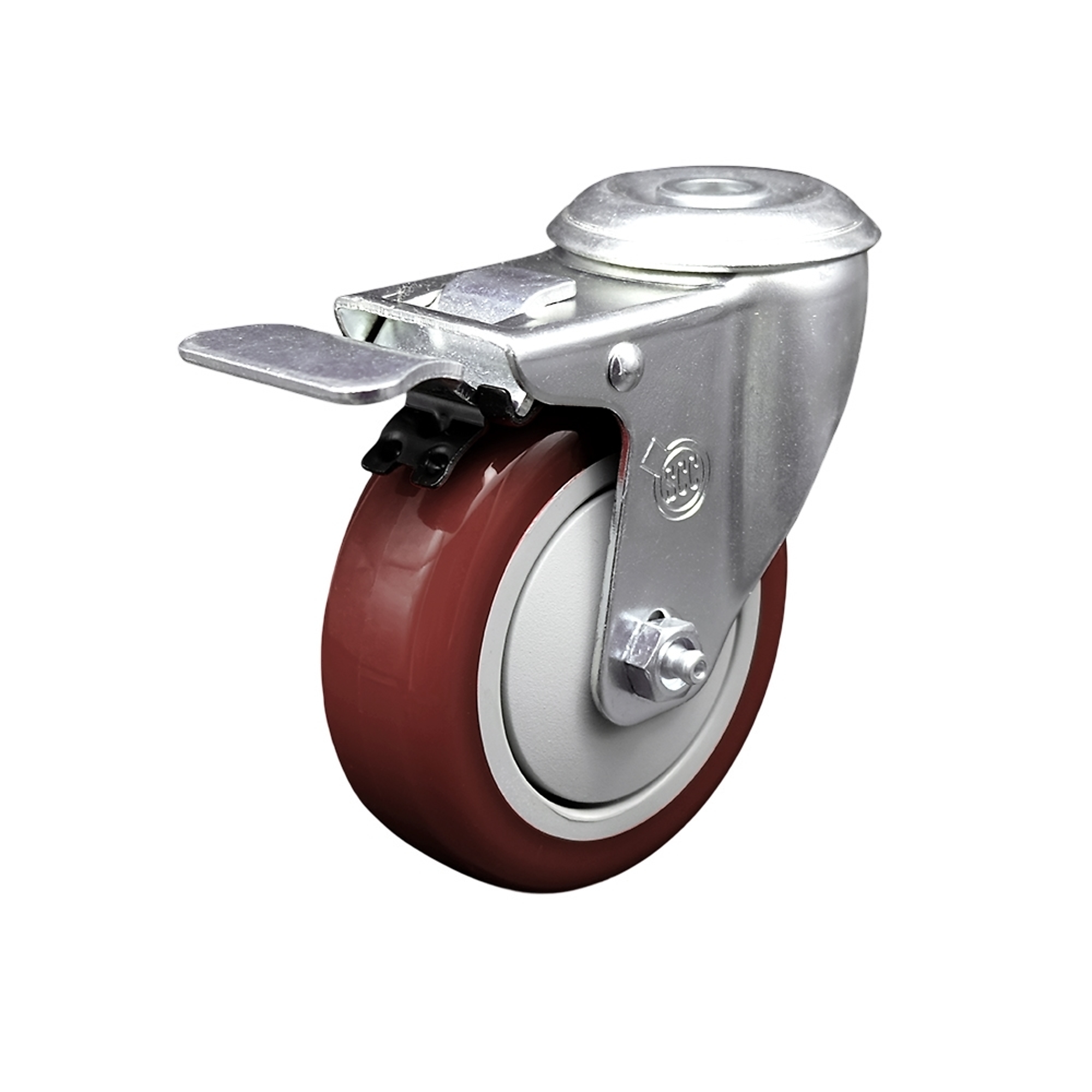 Service Caster, 4Inch x 1 1/4Inch Stem Caster, Wheel Diameter 4 in, Caster Type Swivel, Package (qty.) 1, Model SCC-BHTTL20S414-PPUB-MRN