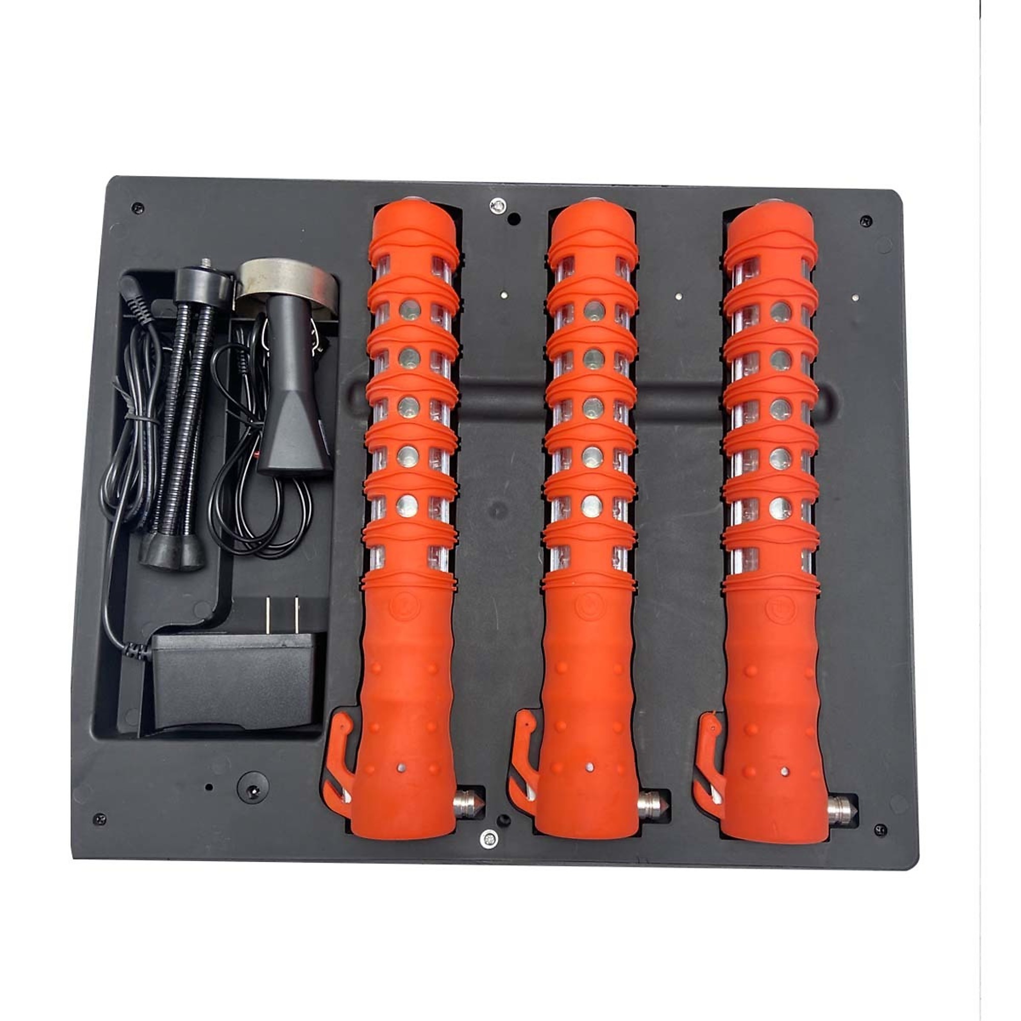 Race Sport Lighting Race Sport Lighting, Red 3-Baton LED Flare Charging Kit, Case Type Plastic Case, Pieces (qty.) 3, Model RS2088R2B-R
