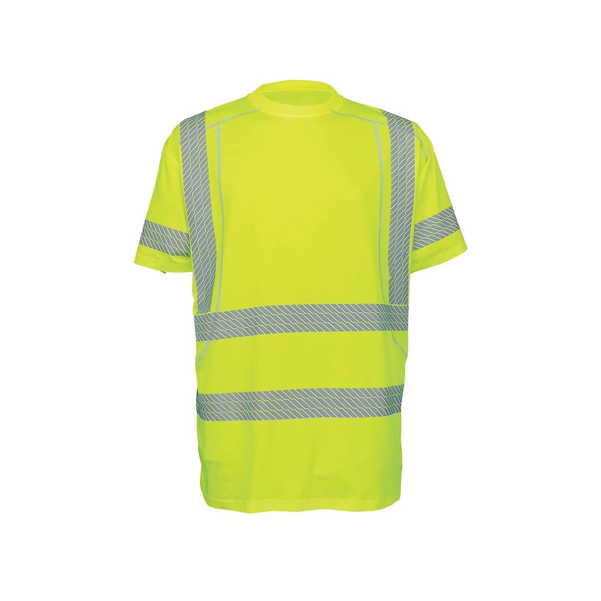 FrogWear, HV Yellow/Green, Class 3 Self-Wicking, Athletic Shirt, Size 4XL, Model GLO-205-4XL