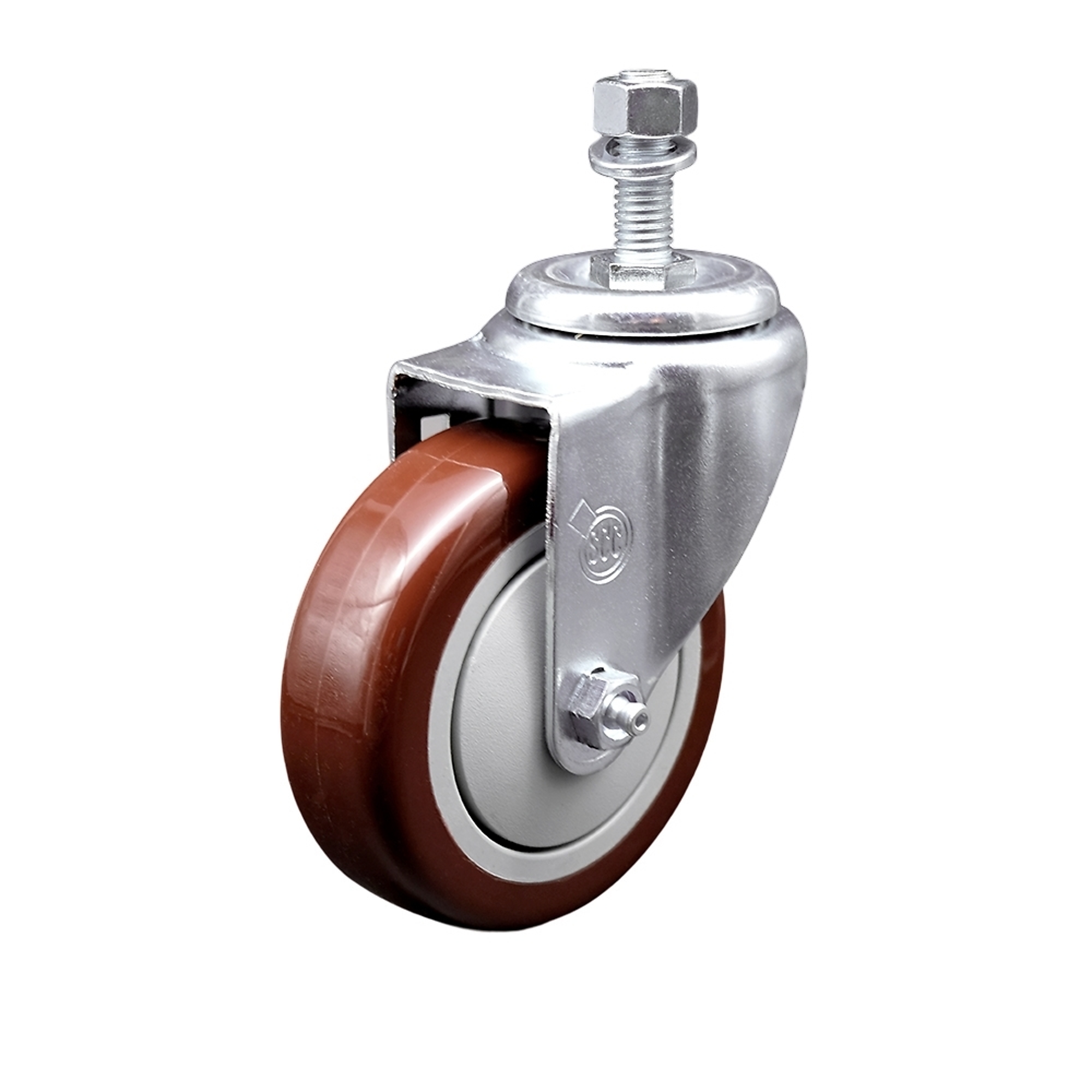 Service Caster, 4Inch x 1 1/4Inch Stem Caster, Wheel Diameter 4 in, Caster Type Swivel, Package (qty.) 1, Model SCC-TS20S414-PPUB-MRN-121315