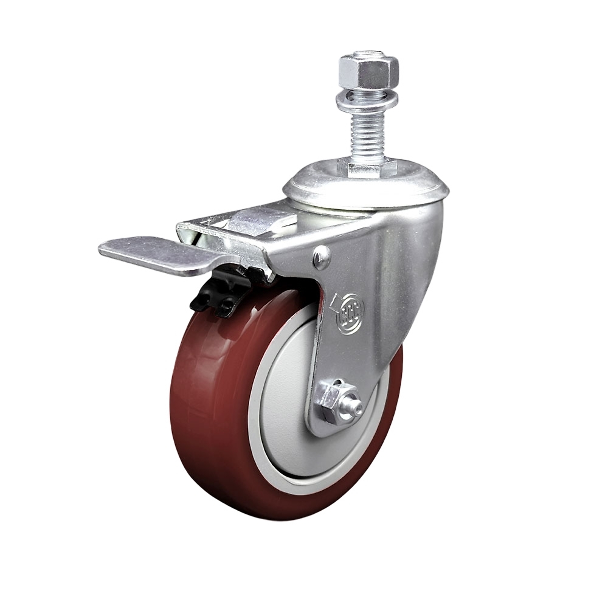 Service Caster, 4Inch x 1 1/4Inch Stem Caster, Wheel Diameter 4 in, Caster Type Swivel, Package (qty.) 1, Model SCC-TSTTL20S414-PPUB-MRN-121315