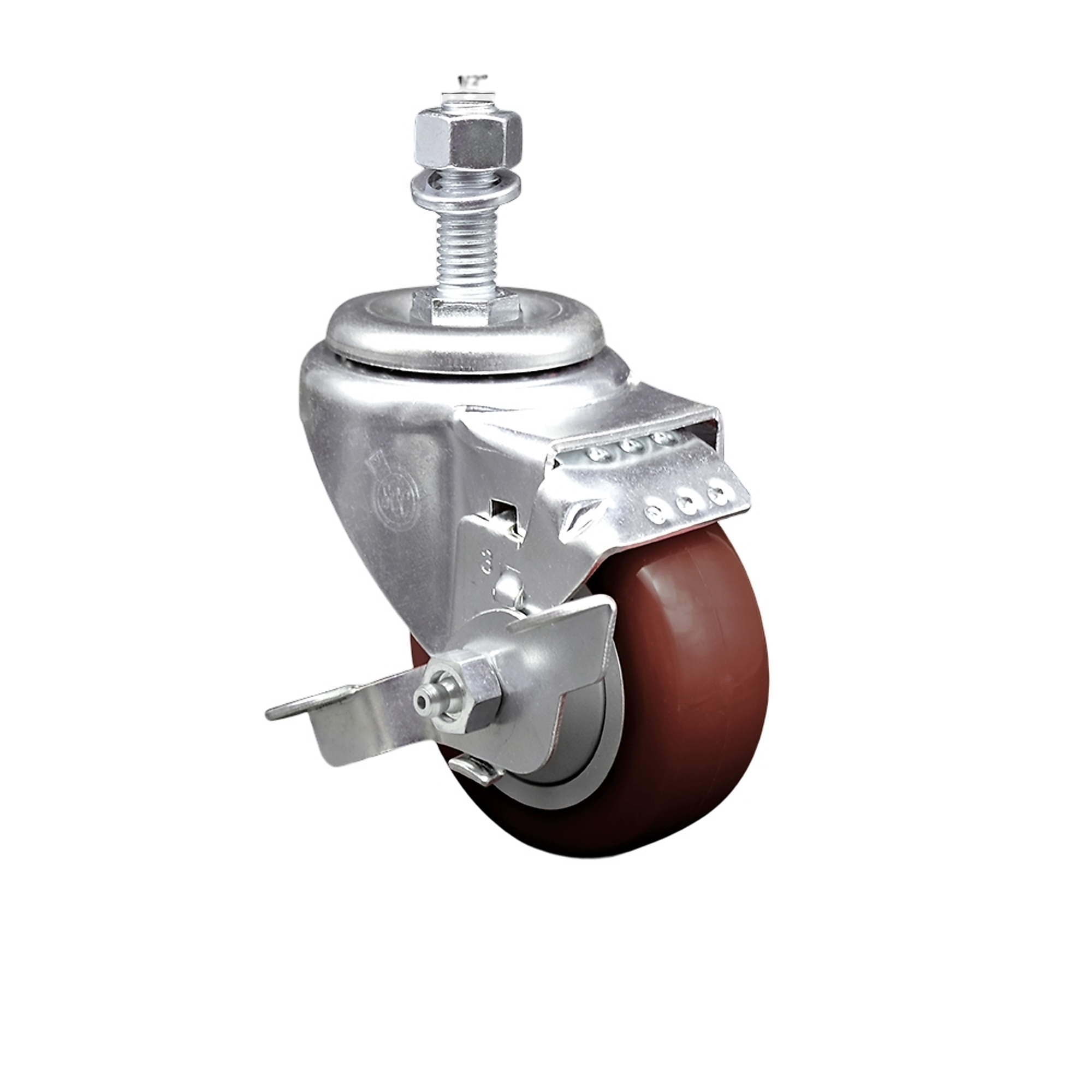 Service Caster, 3Inch x 1 1/4Inch Stem Caster, Wheel Diameter 3 in, Caster Type Swivel, Package (qty.) 1, Model SCC-SSTS20S314-PPUB-MRN-TLB-121315