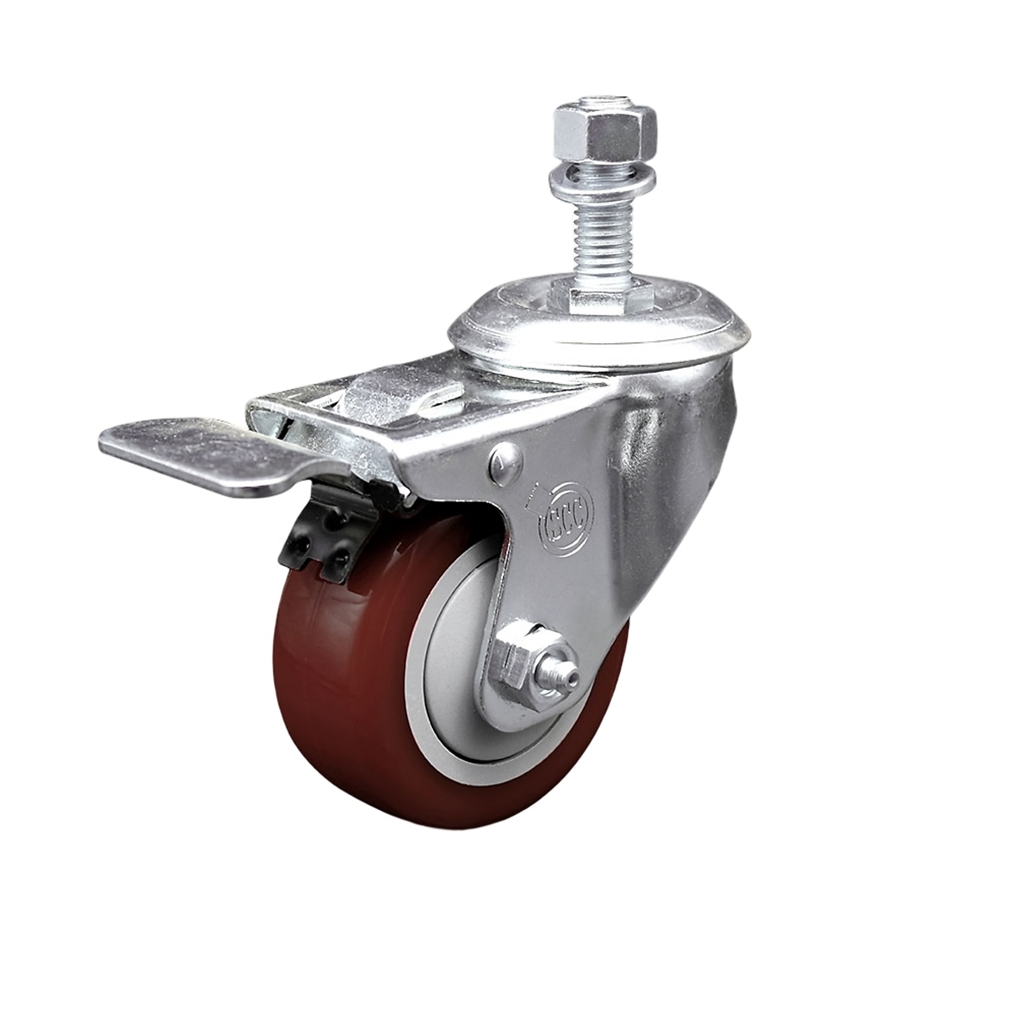 Service Caster, 3 1/2Inch x 1 1/4Inch Stem Caster, Wheel Diameter 3.5 in, Caster Type Swivel, Package (qty.) 1, Model SCC-TSTTL20S3514-PPUB-MRN-121315