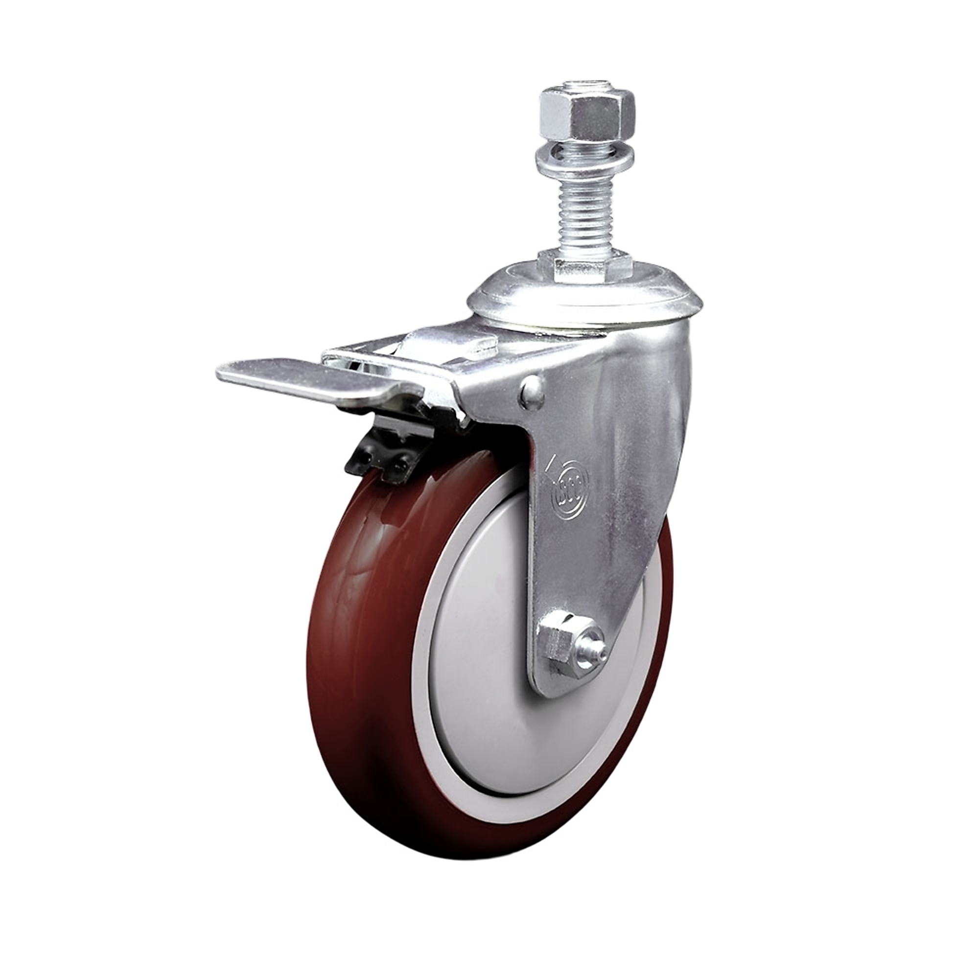 Service Caster, 5Inch x 1 1/4Inch Stem Caster, Wheel Diameter 5 in, Caster Type Swivel, Package (qty.) 1, Model SCC-TSTTL20S514-PPUB-MRN-121315