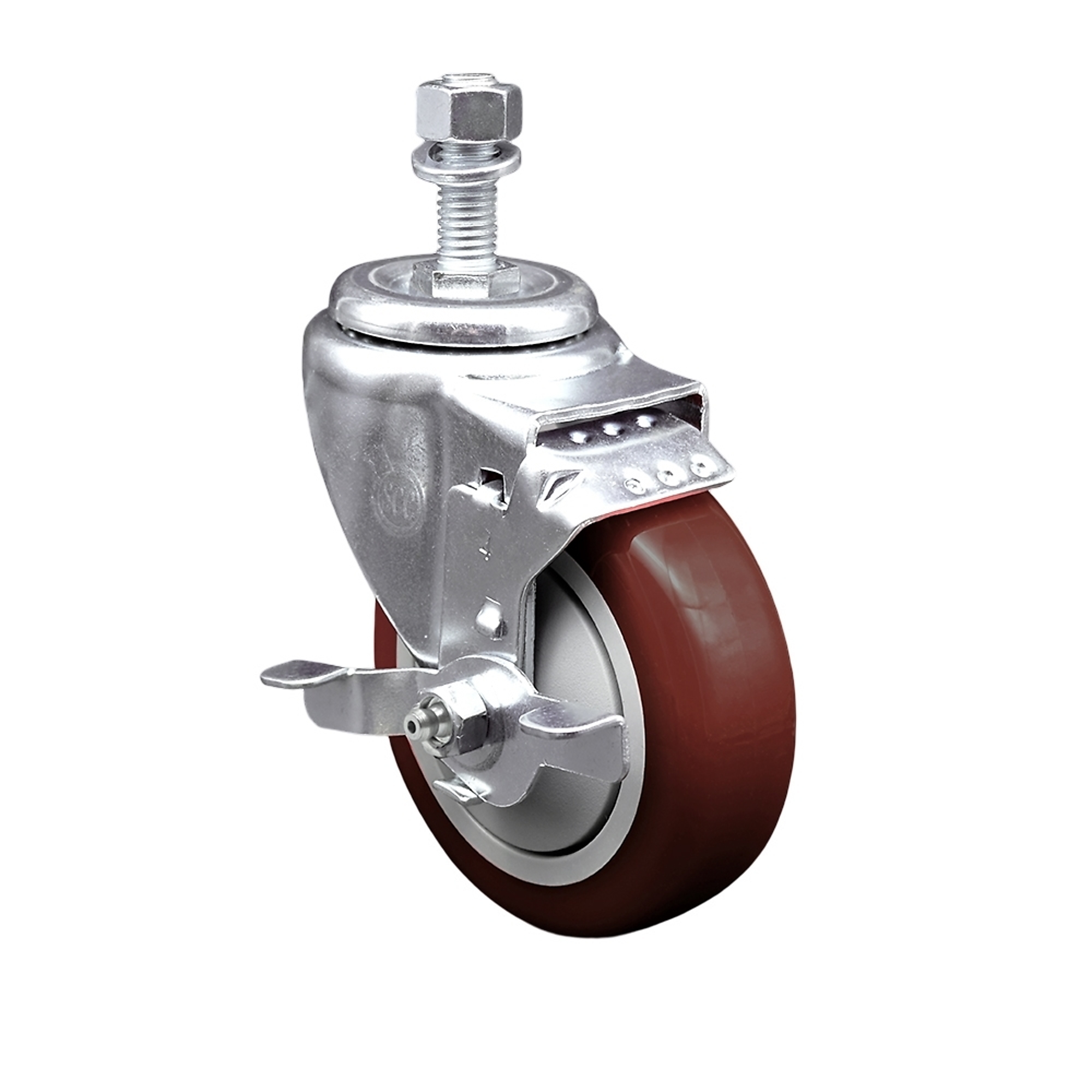 Service Caster, 4Inch x 1 1/4Inch Stem Caster, Wheel Diameter 4 in, Caster Type Swivel, Package (qty.) 1, Model SCC-TS20S414-PPUB-MRN-TLB-121315